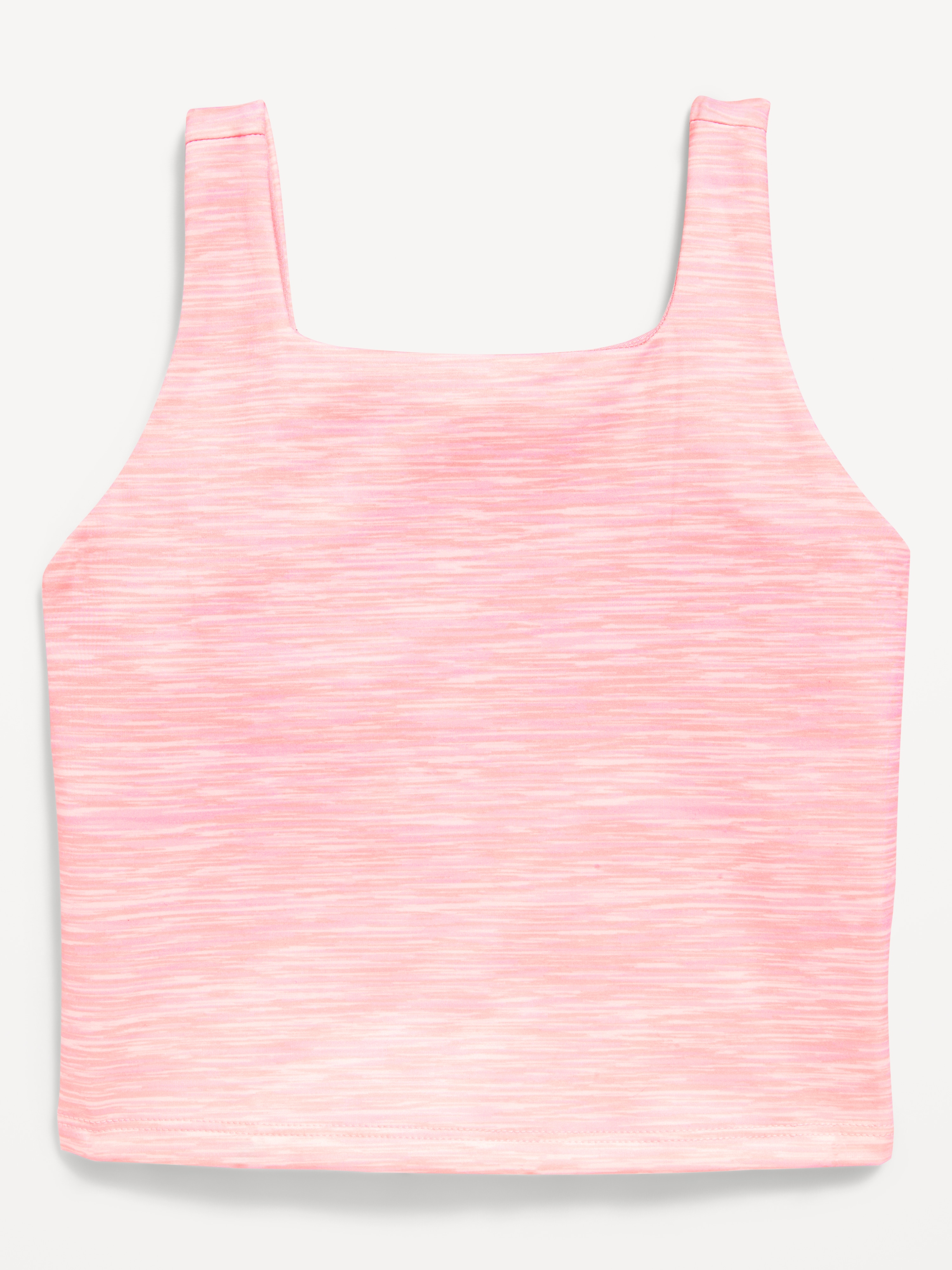 StudioSmooth Longline Sports Bra for Girls - Pink Print - 3