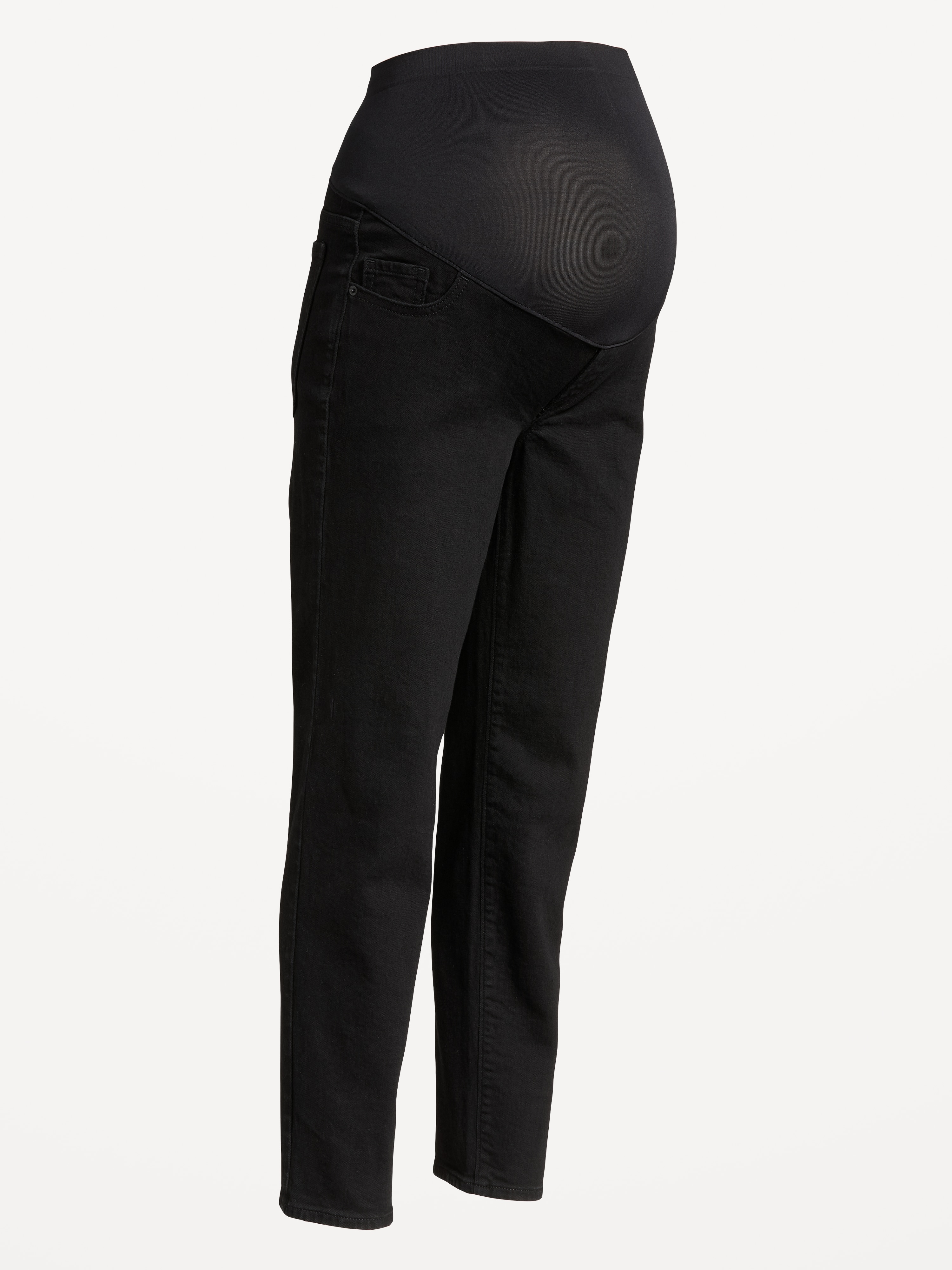 Maternity Full-Panel OG Straight Jeans - Black Jack - 1
