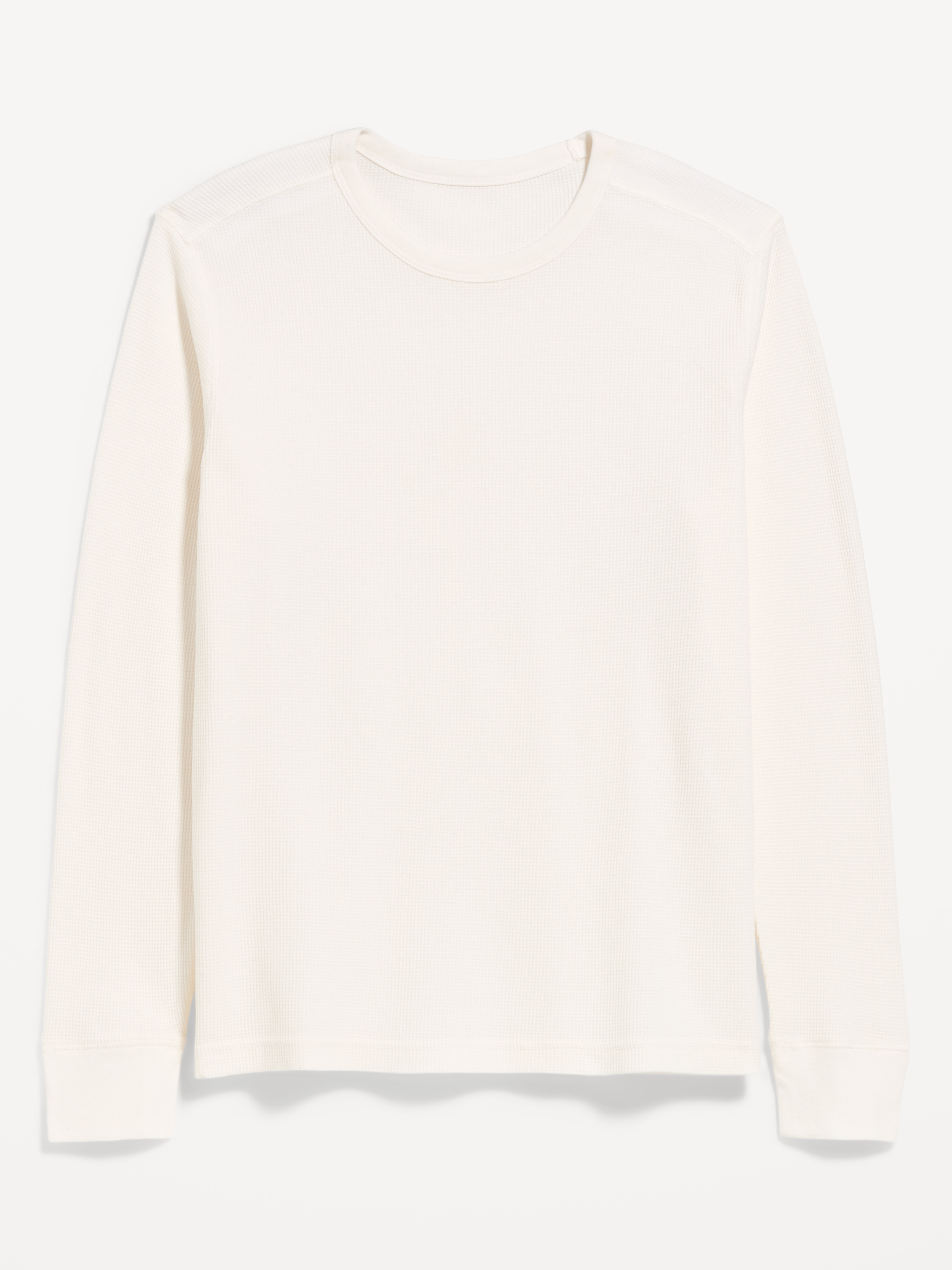 Crew-Neck Waffle T-Shirt - Sea Salt - 3