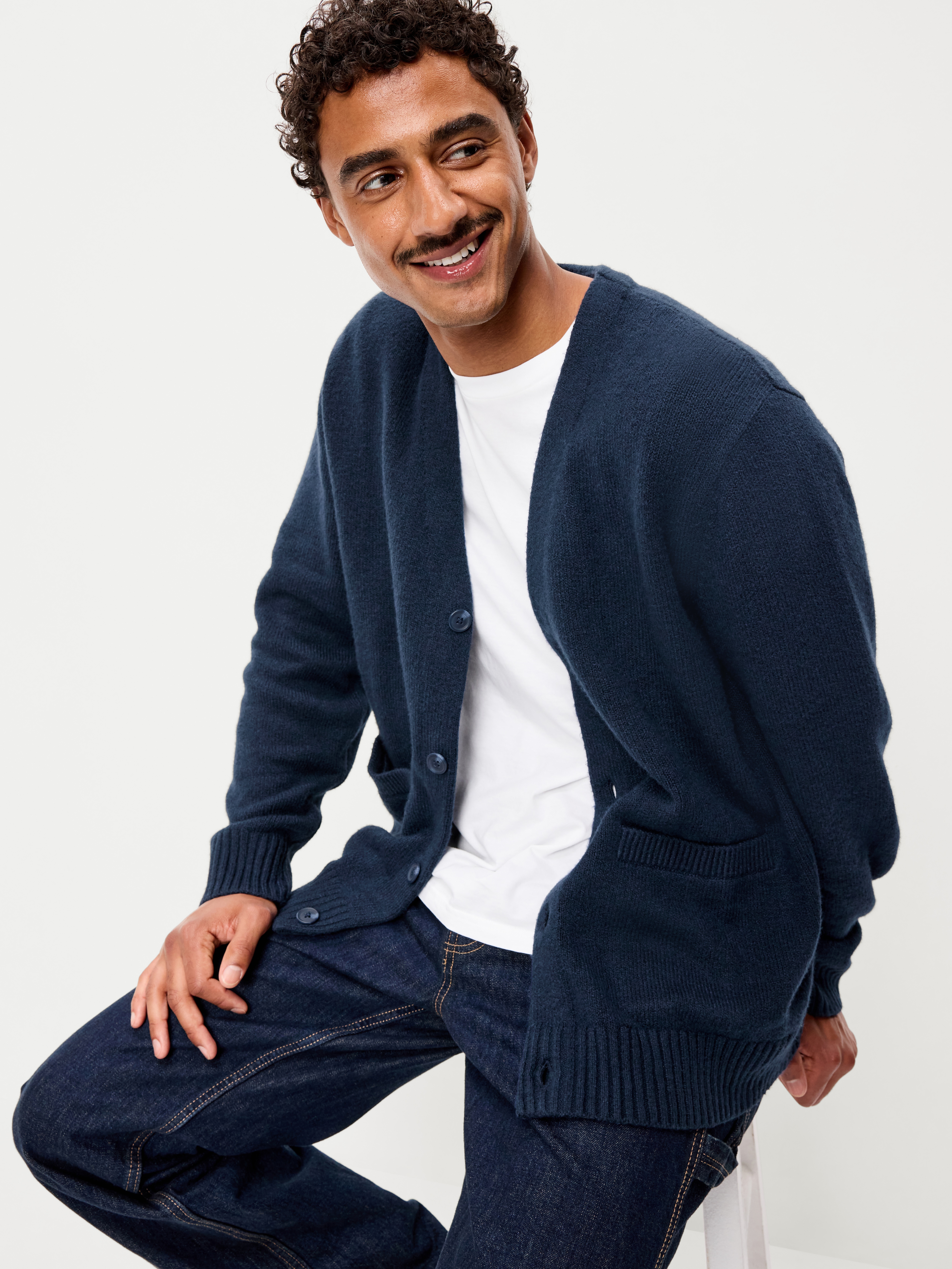 SoSoft Cardigan Sweater - In the Navy - 3