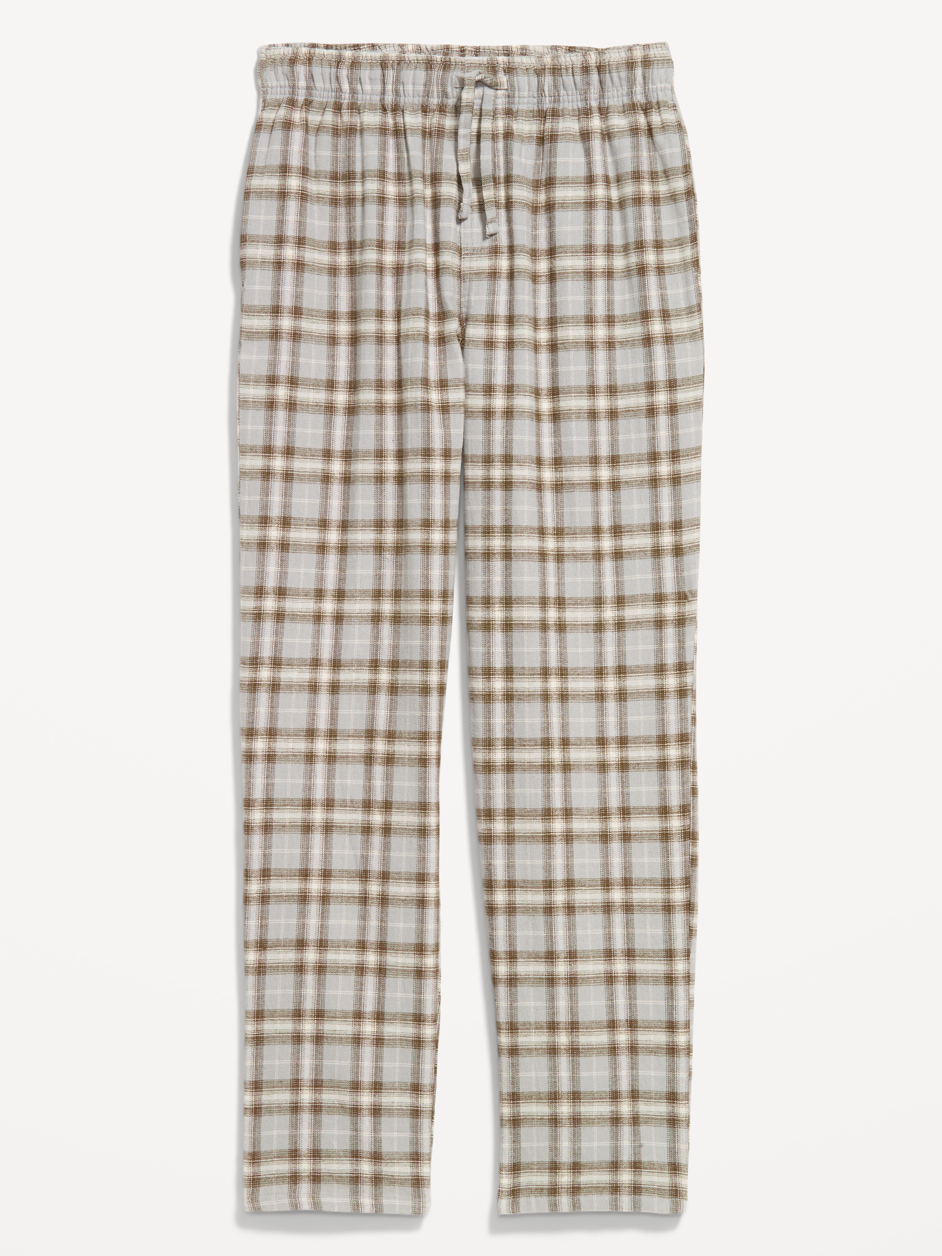 Flannel Pajama Pants - Gray Plaid - 4