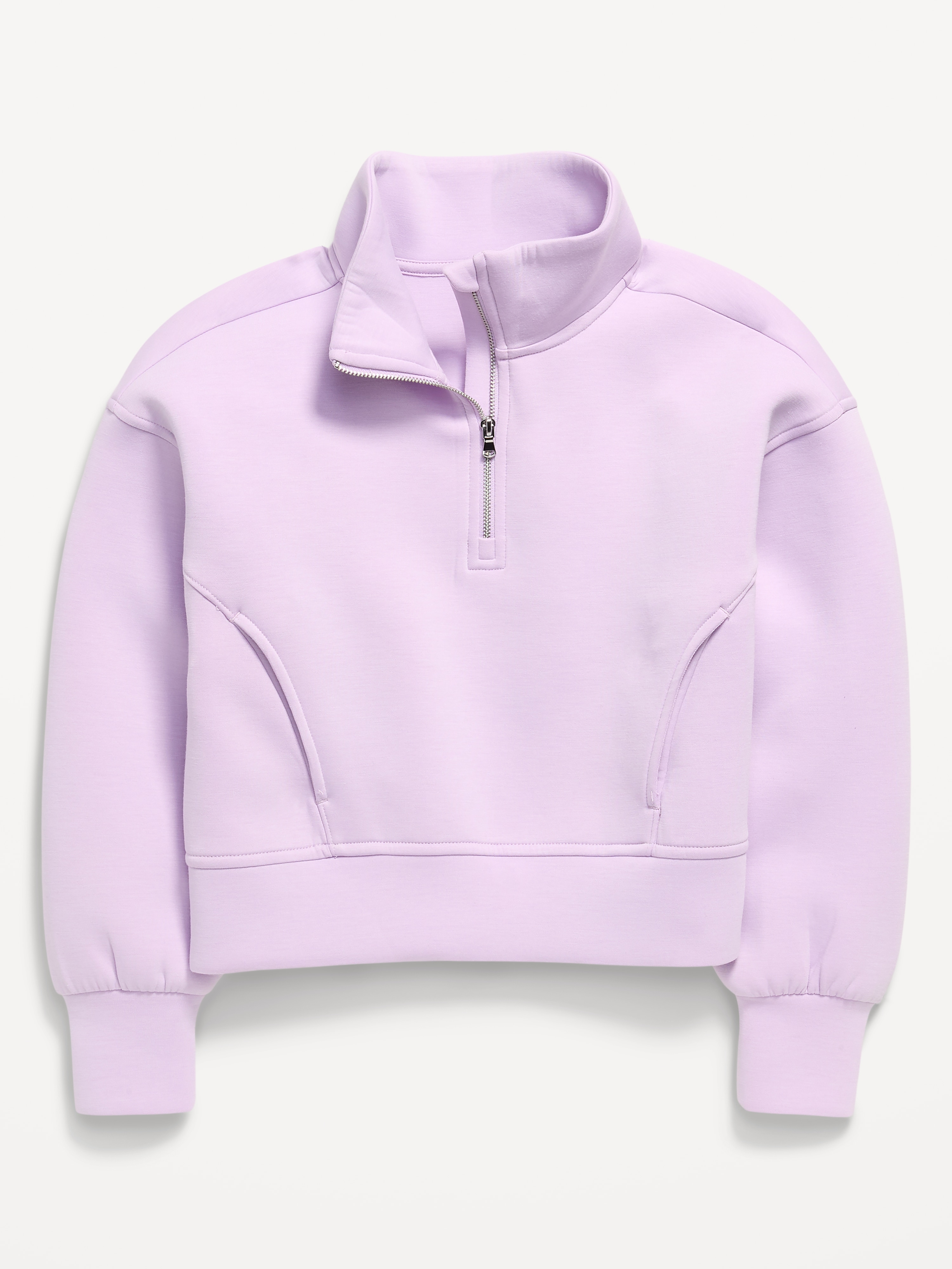 Bounce Fleece Half-Zip Pullover Sweatshirt for Girls - Dusky Lavender - 3