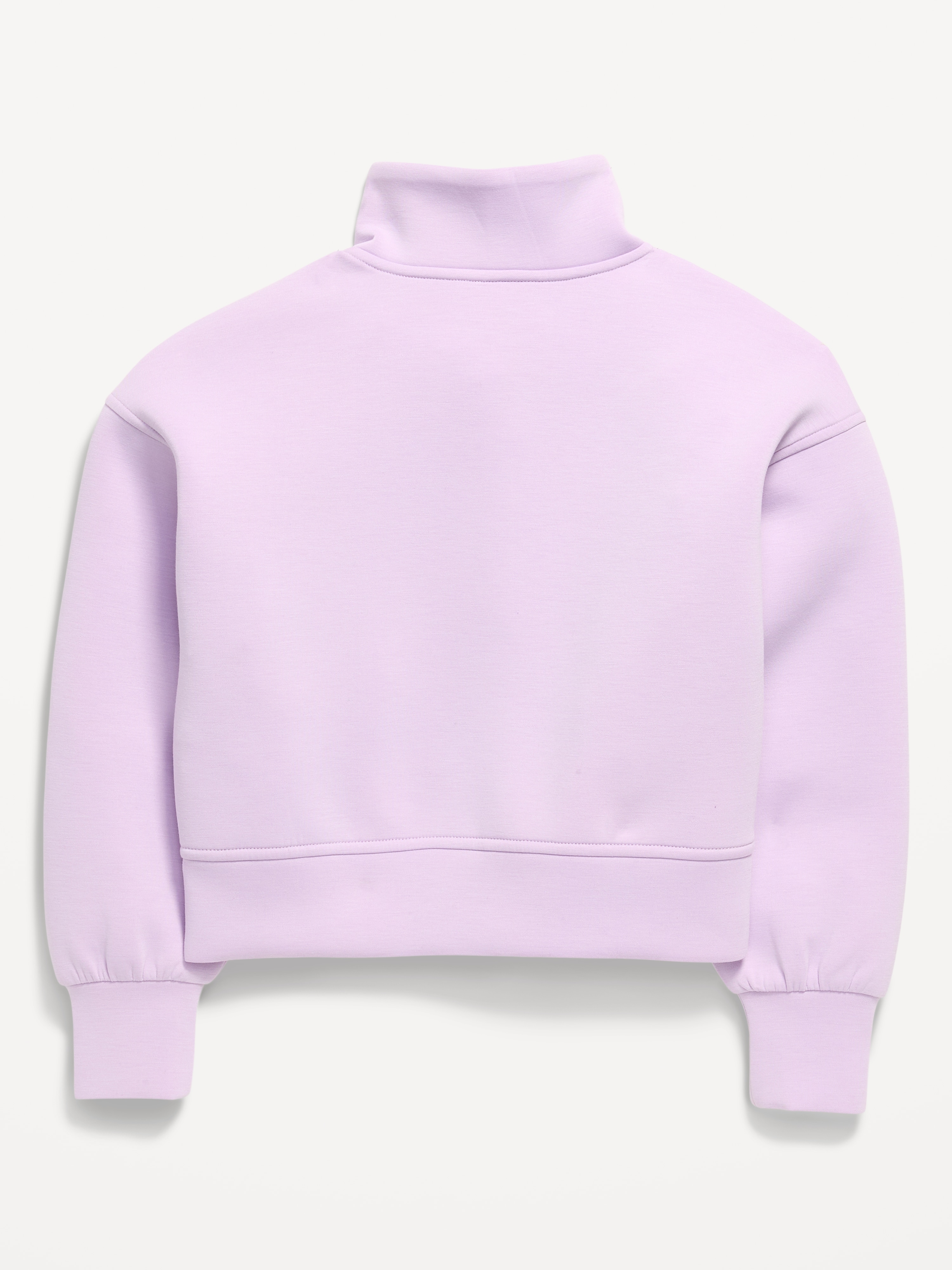 Bounce Fleece Half-Zip Pullover Sweatshirt for Girls - Dusky Lavender - 4