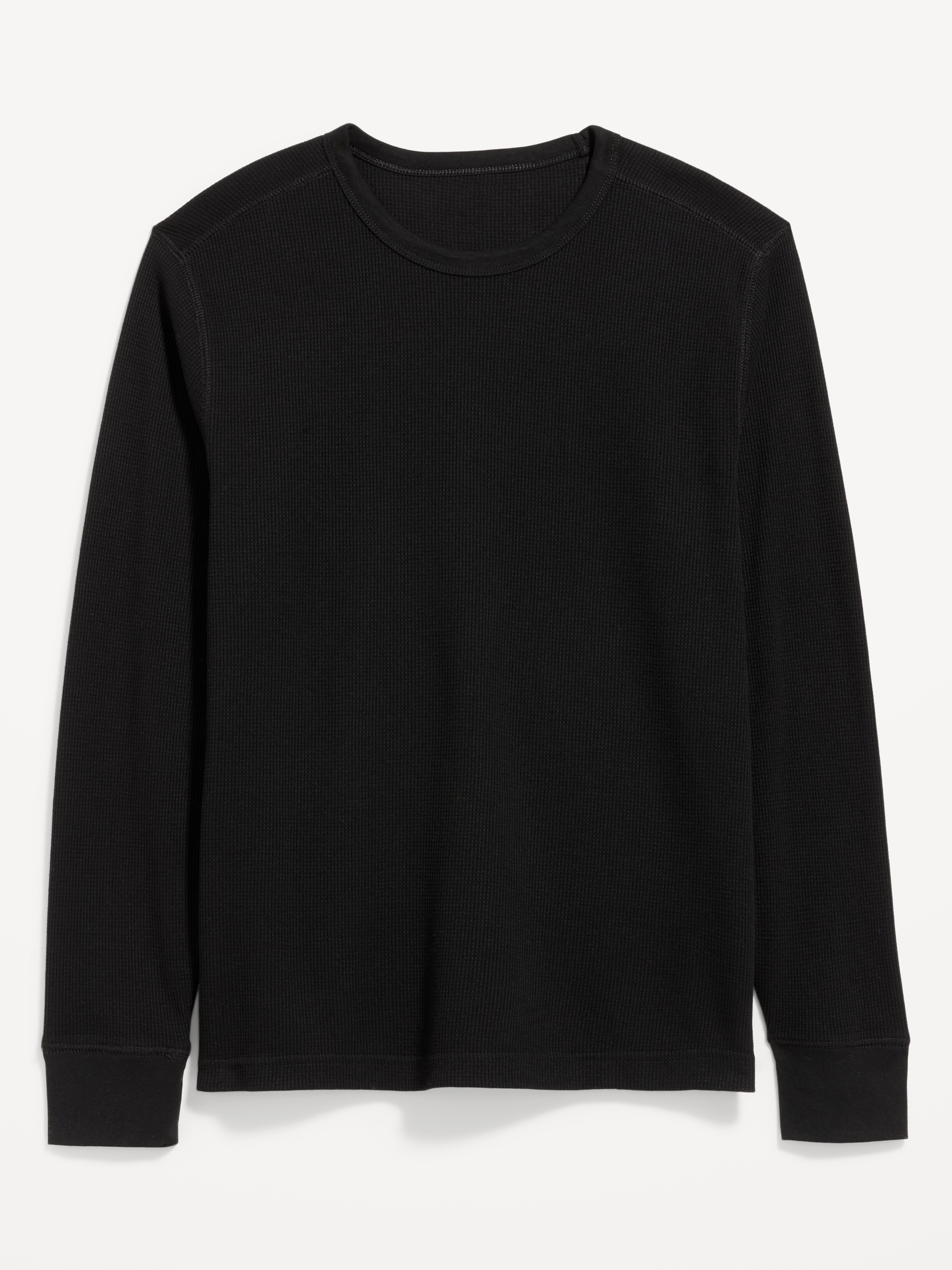 Crew-Neck Waffle T-Shirt - Black Jack - 3