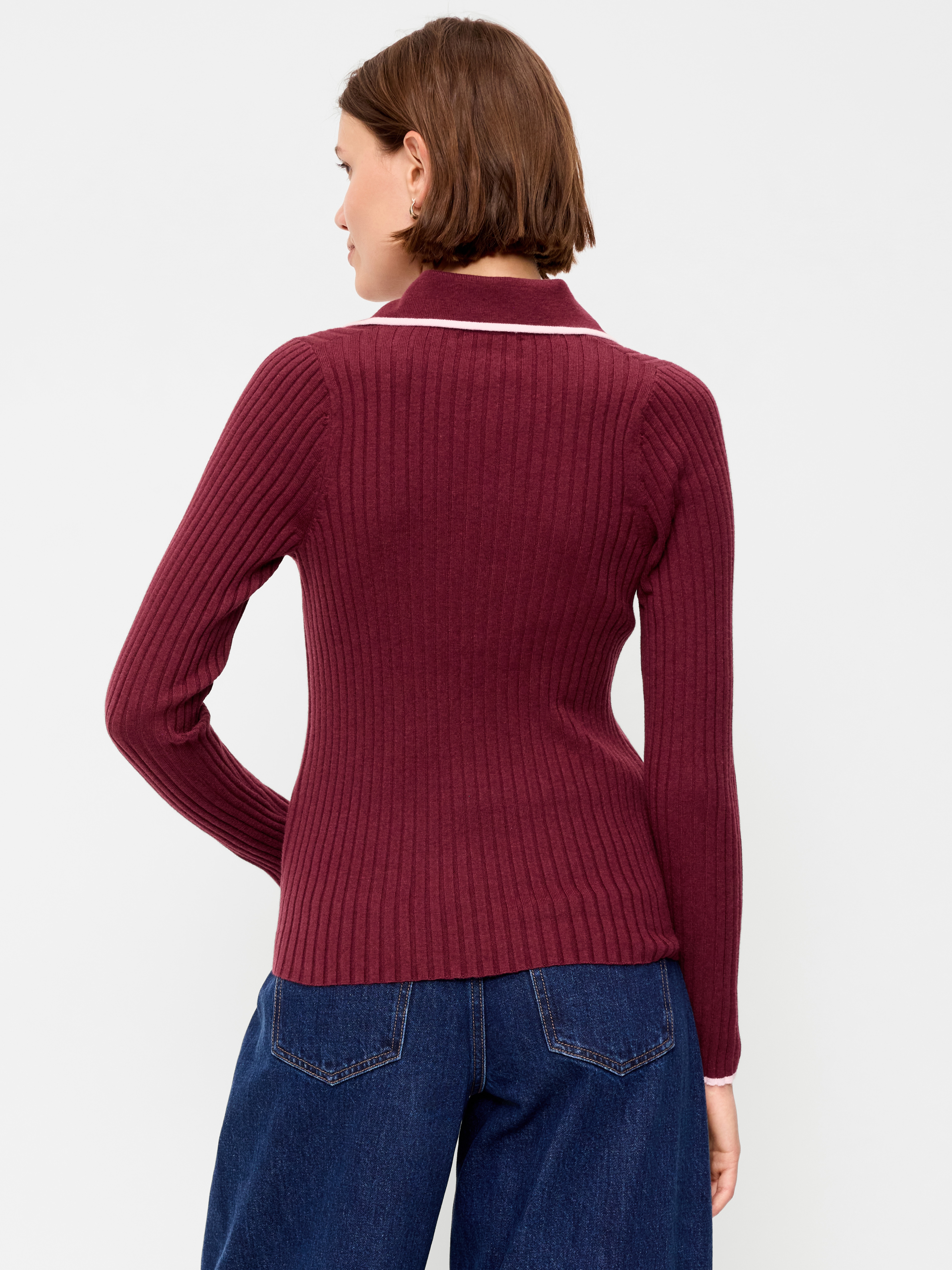 Long-Sleeve Half-Zip Top - Red Lacquer - 2