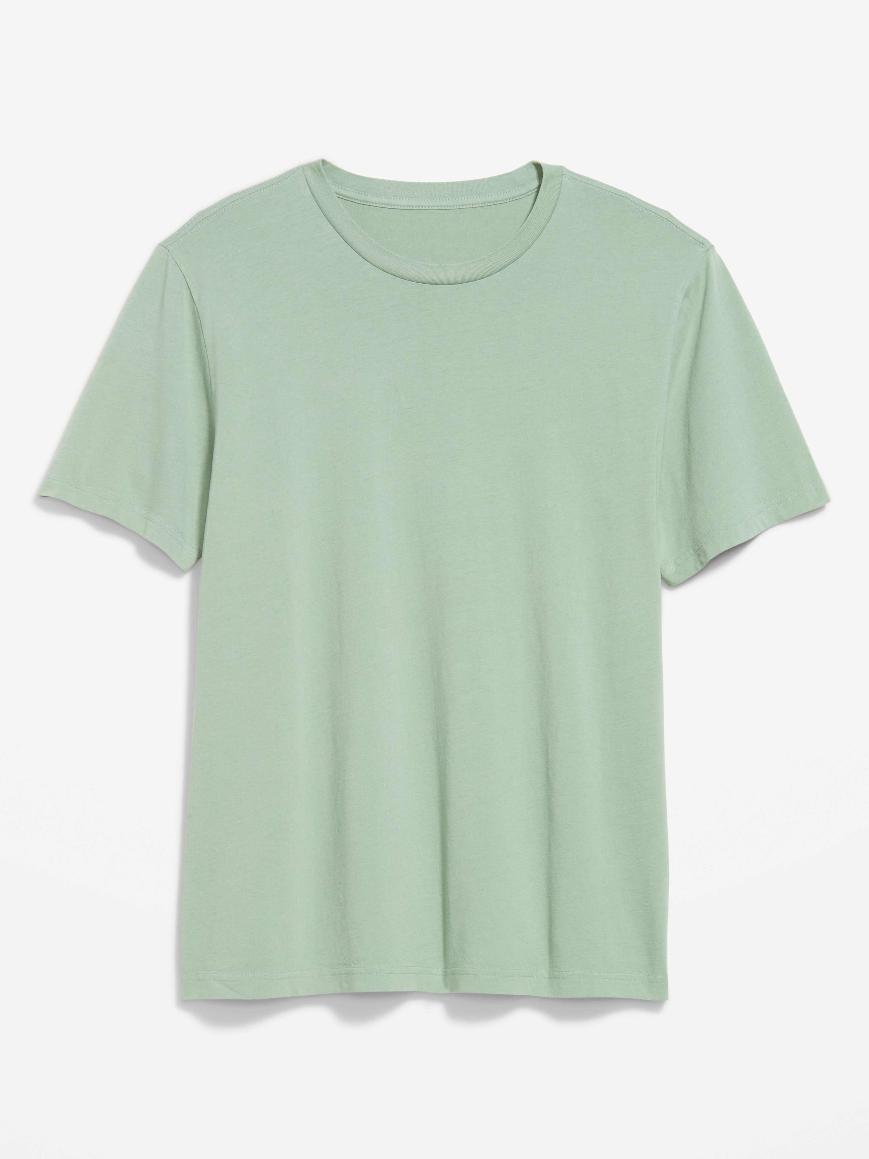 Soft-Washed Crew-Neck Short-Sleeve Tee - Milky Jade - 3