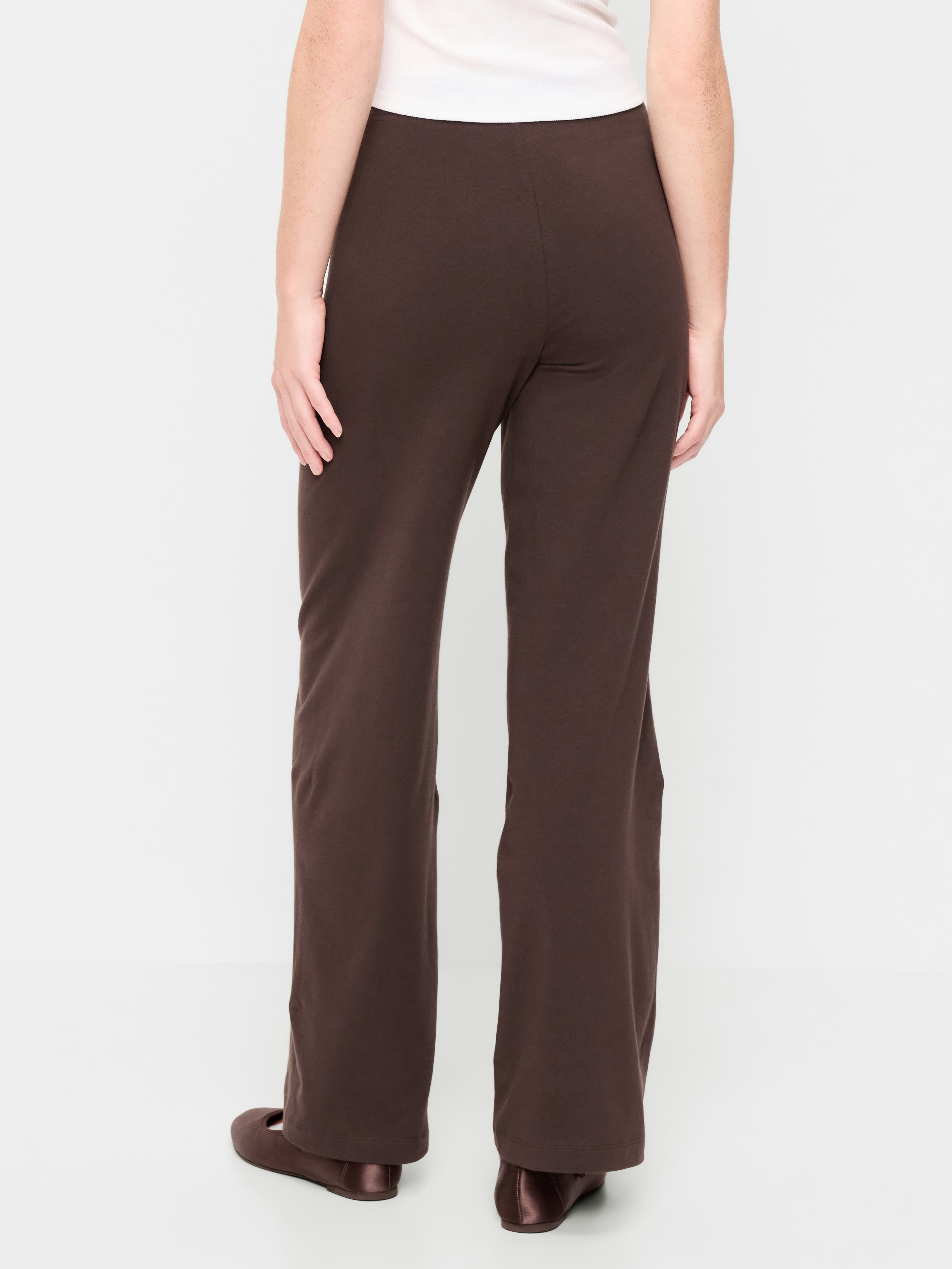 High-Waisted Fashion Wide-Leg Leggings - Black Coffee - 3