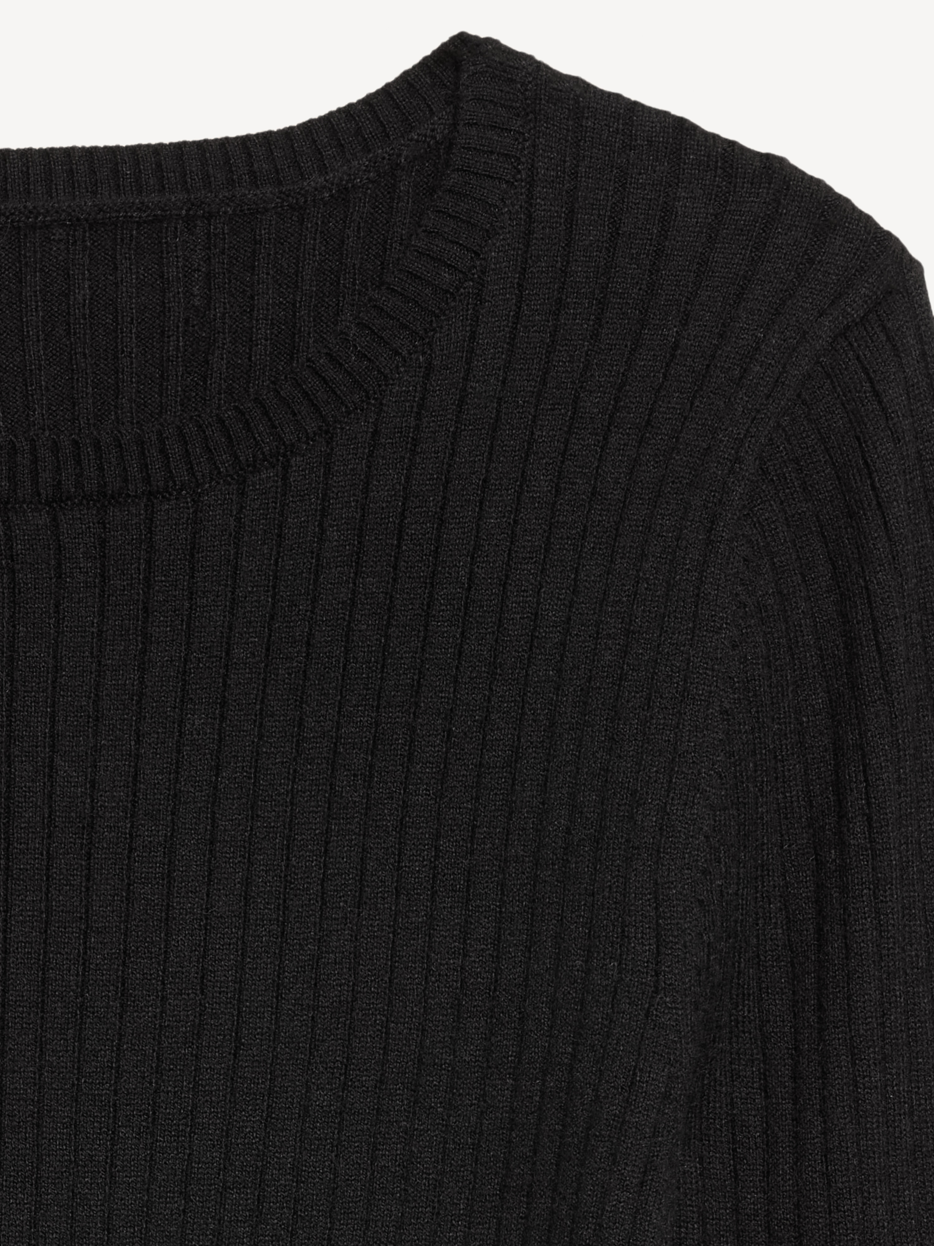 SoSoft Lite Crew-Neck Long-Sleeve Ribbed Sweater - Black Jack - 5