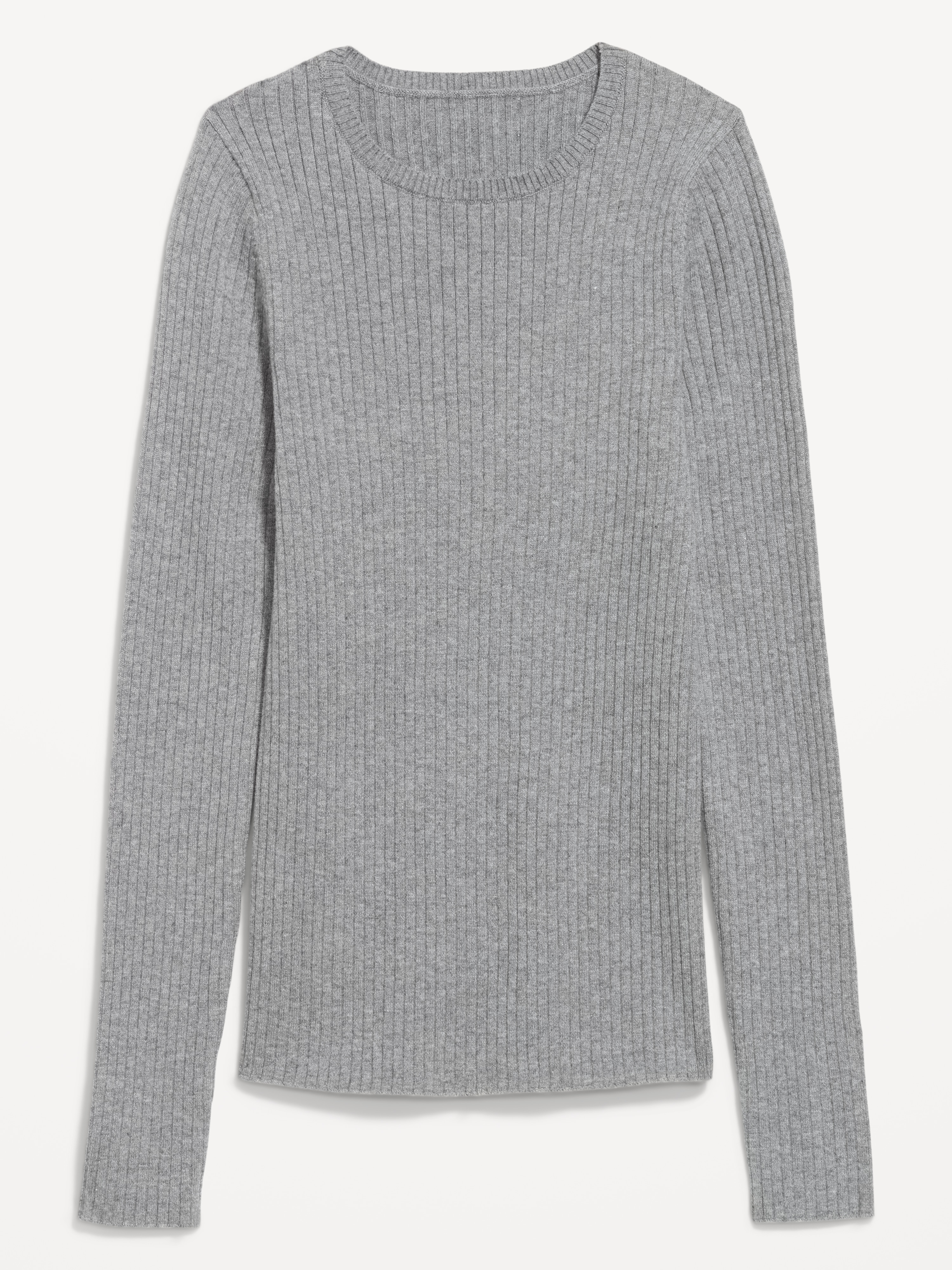 SoSoft Lite Crew-Neck Long-Sleeve Ribbed Sweater - Medium Charcoal Gray - 4