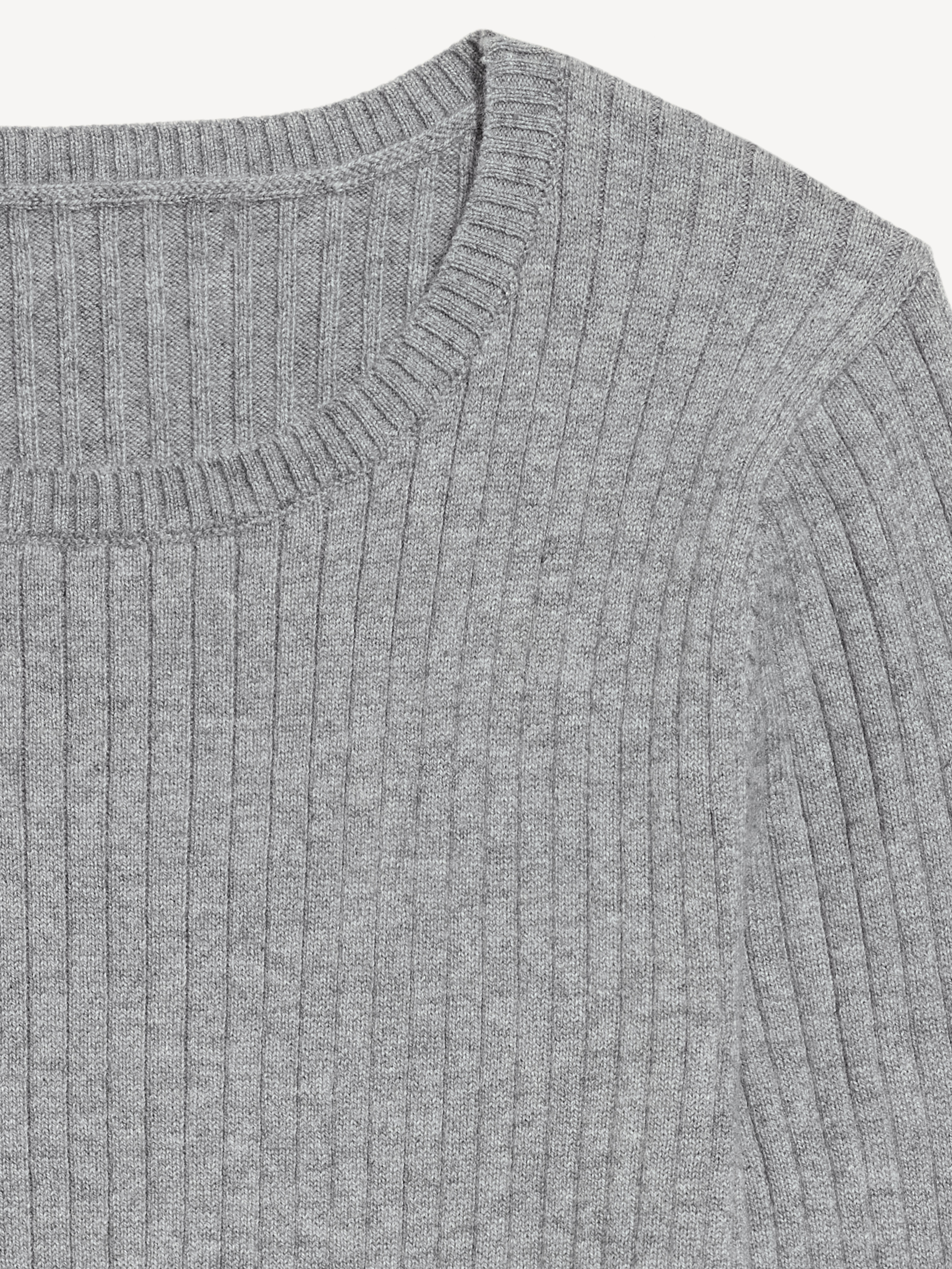 SoSoft Lite Crew-Neck Long-Sleeve Ribbed Sweater - Medium Charcoal Gray - 5