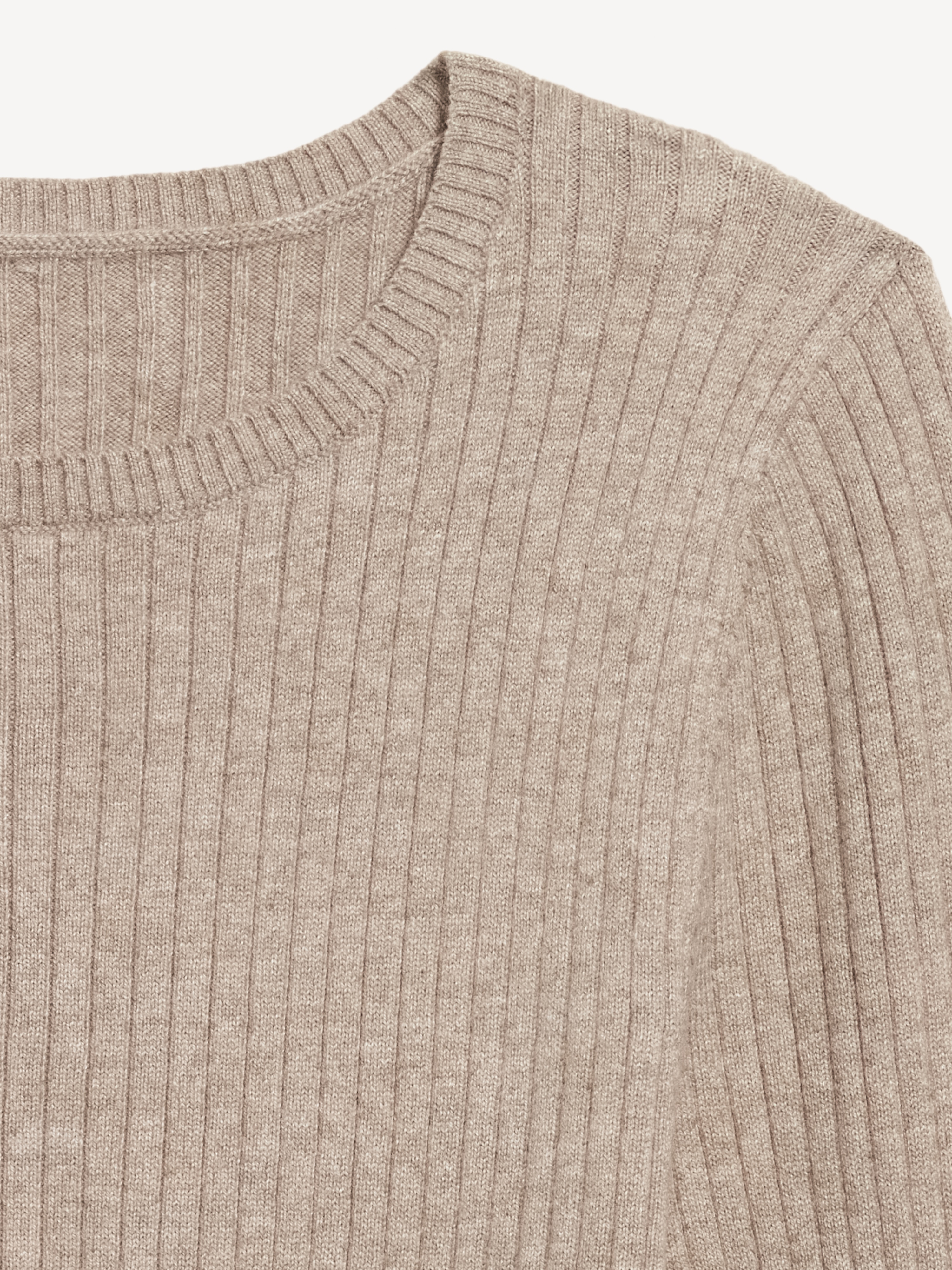 SoSoft Lite Crew-Neck Long-Sleeve Ribbed Sweater - Mushroom - 5