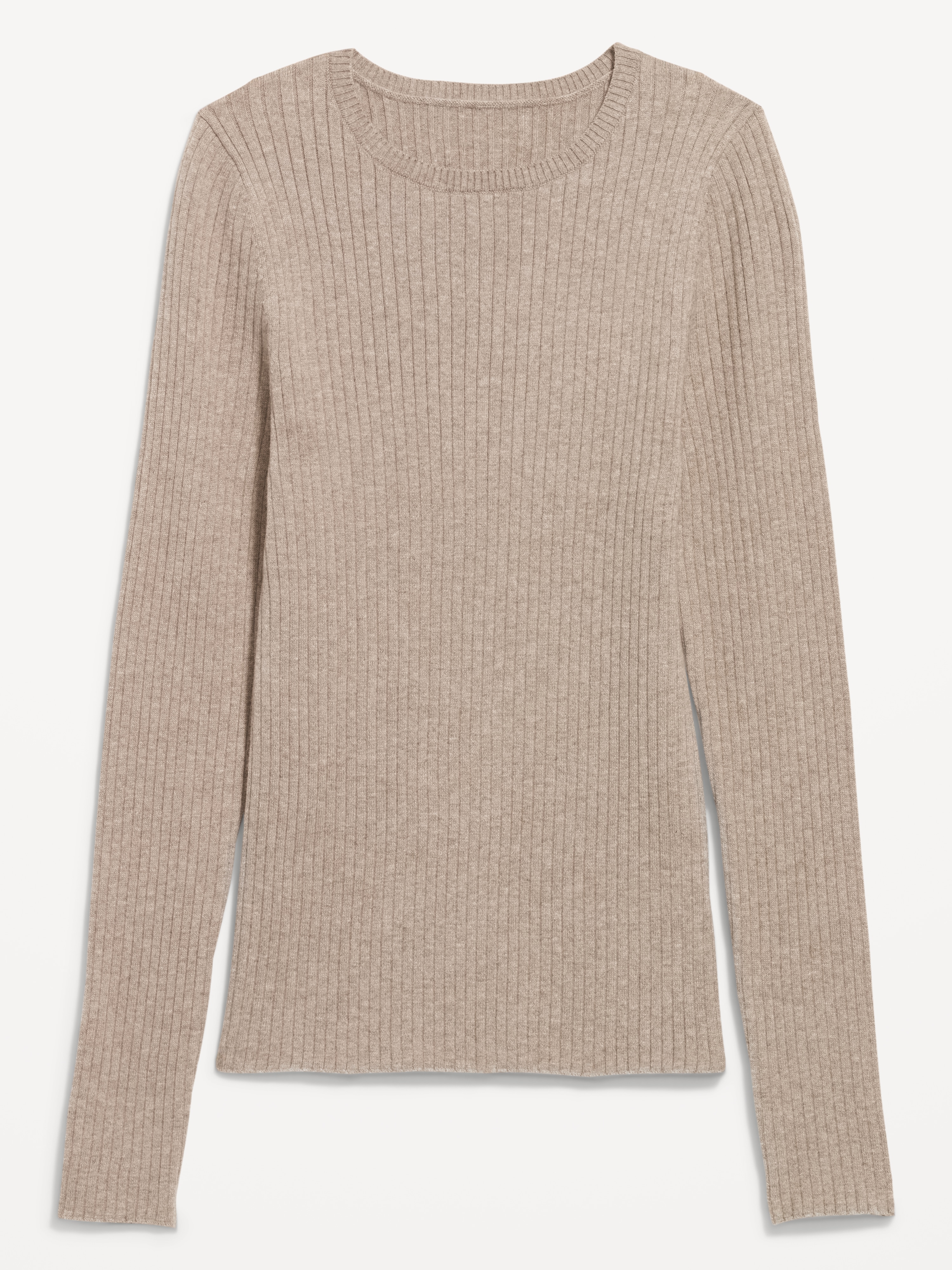 SoSoft Lite Crew-Neck Long-Sleeve Ribbed Sweater - Mushroom - 4