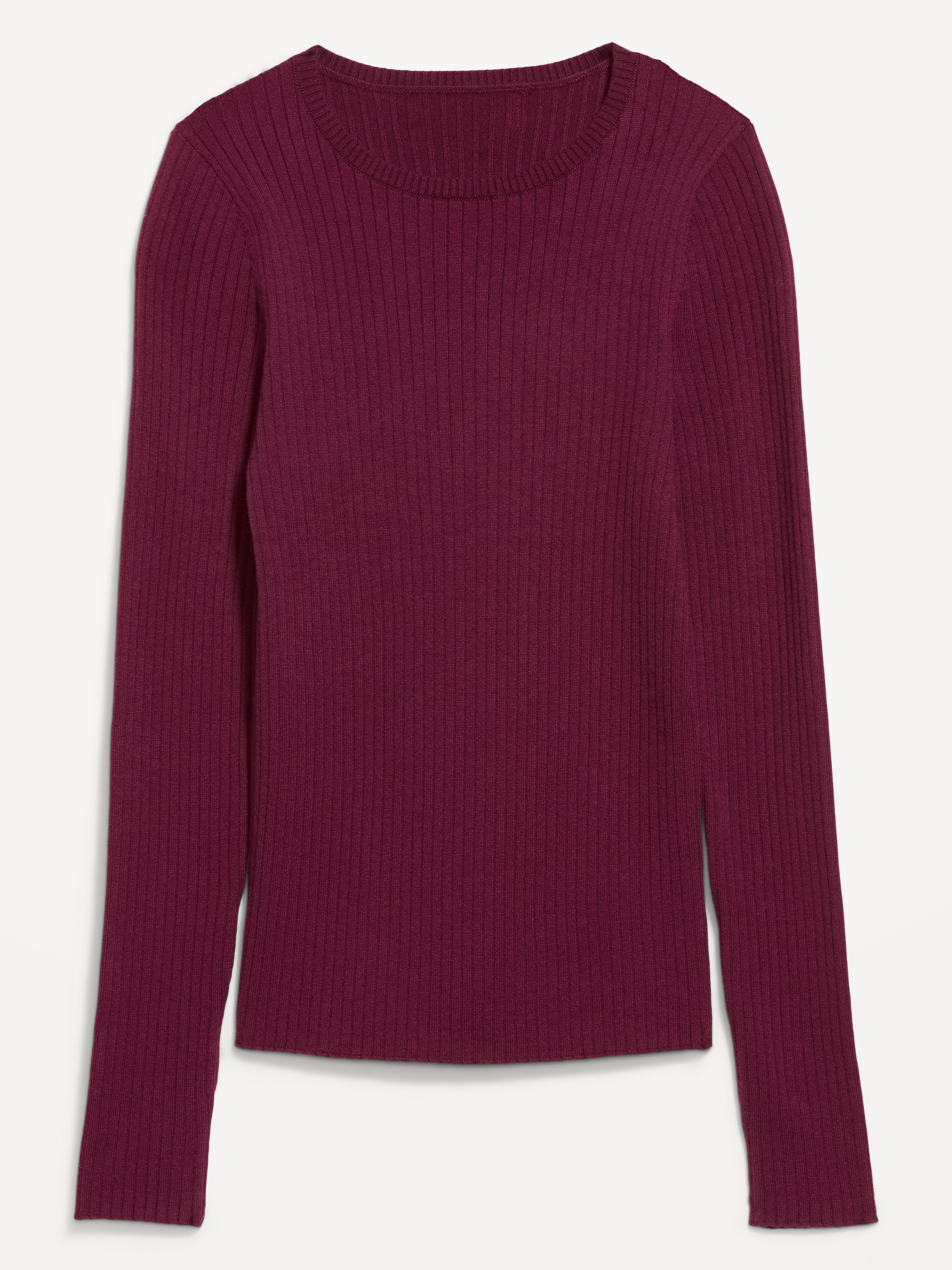 SoSoft Lite Crew-Neck Long-Sleeve Ribbed Sweater - Red Lacquer - 4