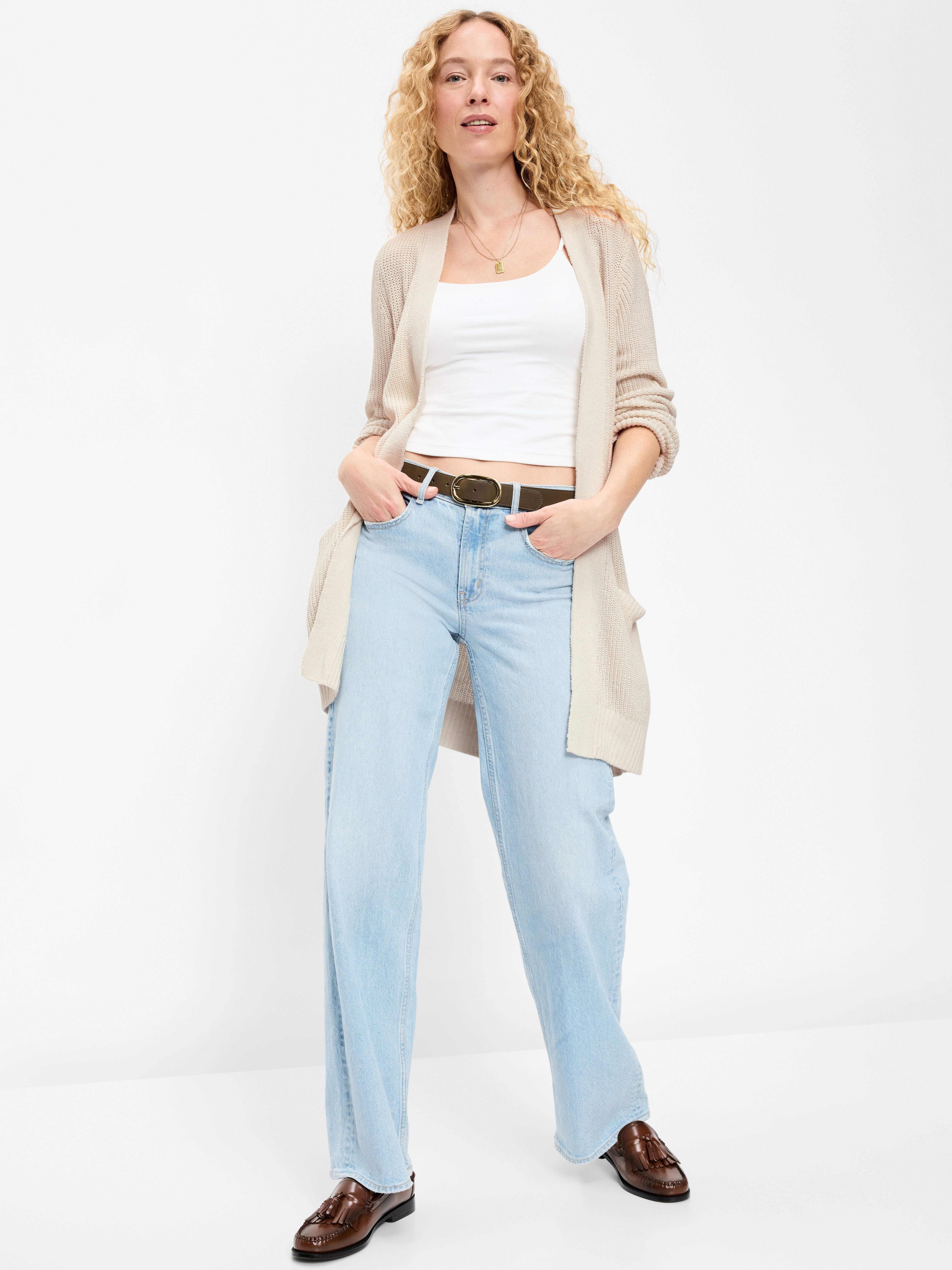 Longline Open-Front Wrap - Howlite - 3