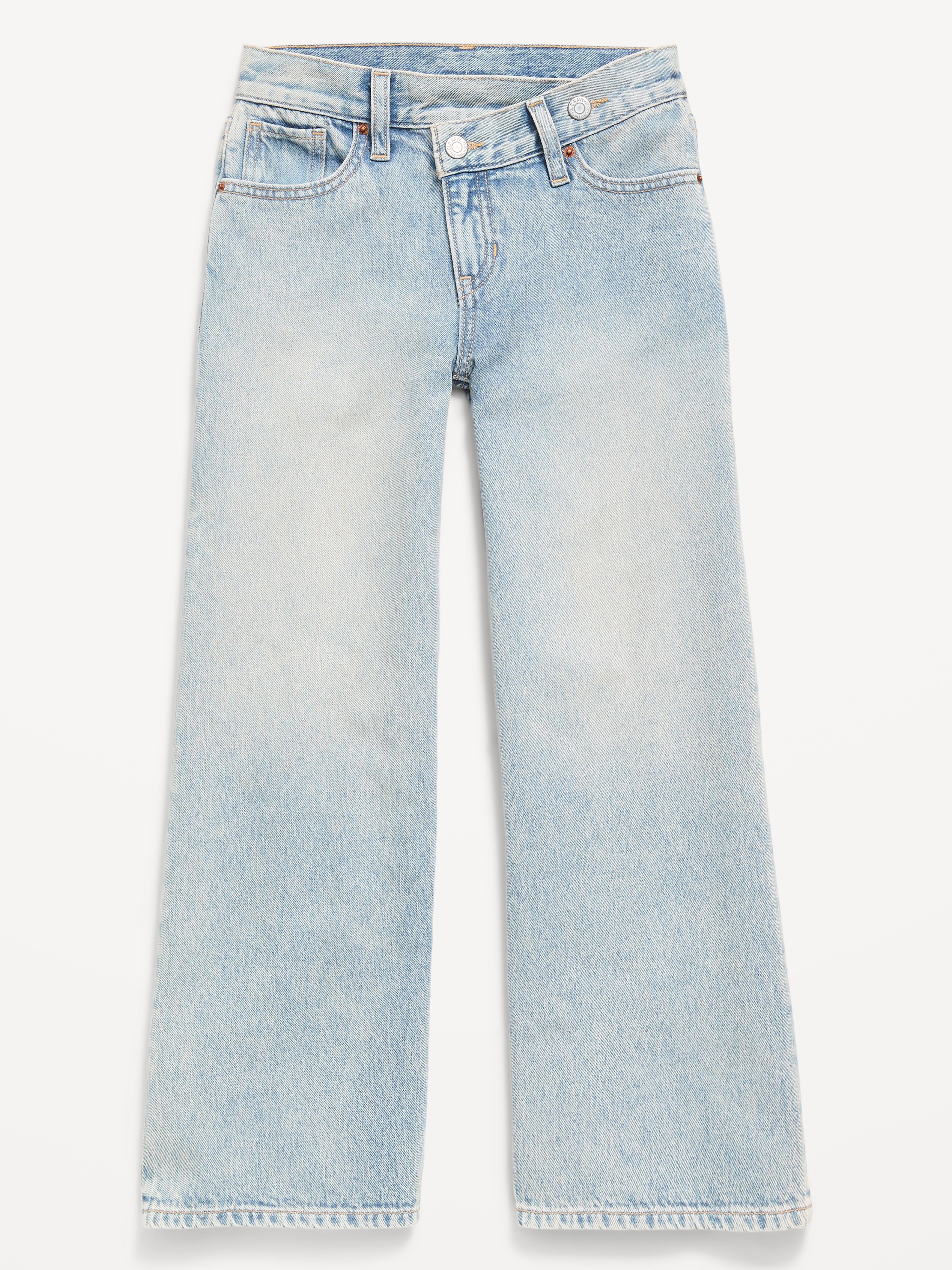 Super Baggy Wide-Leg Embroidered Jeans for Girls - Sunset - 4