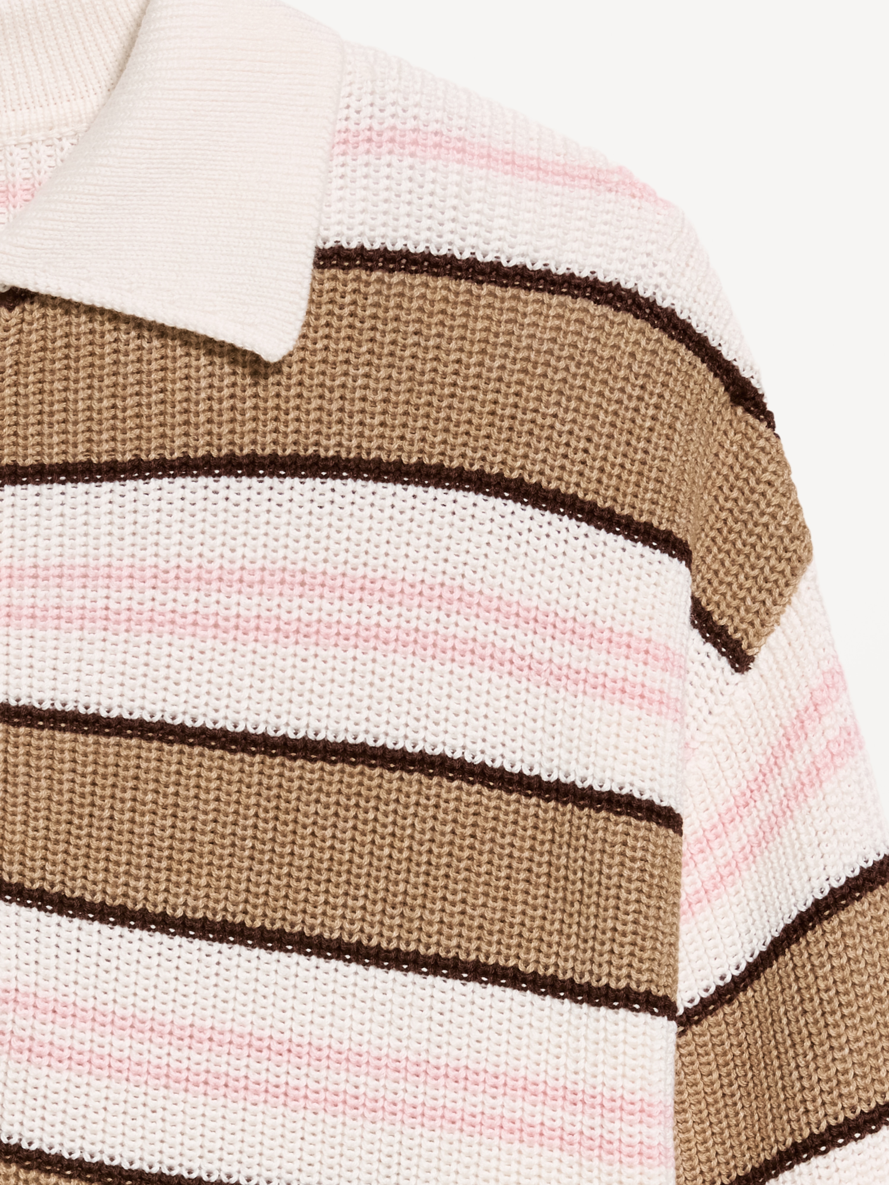 Cotton-Blend Rugby Polo - Neutral Stripe - 5
