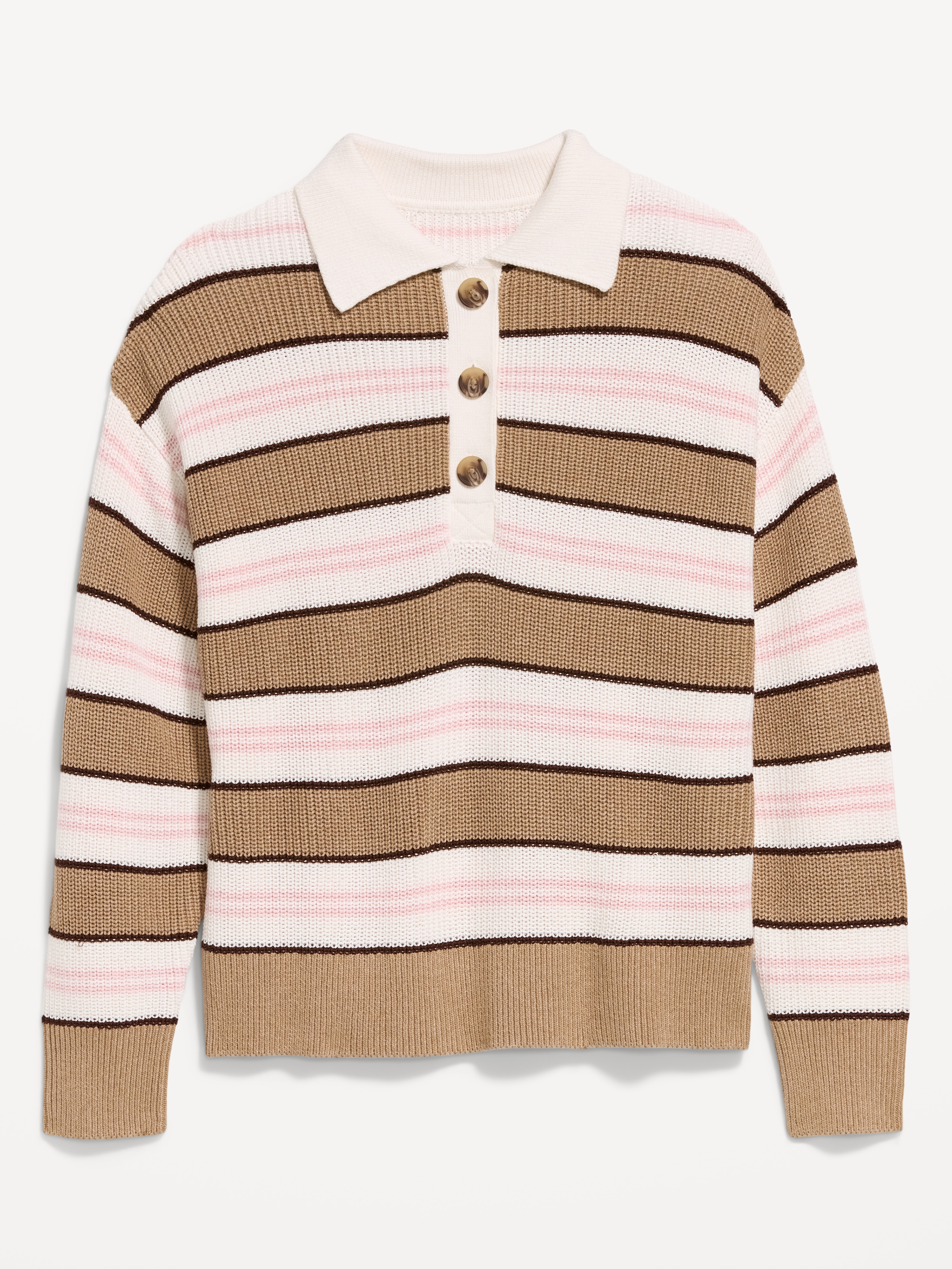 Cotton-Blend Rugby Polo - Neutral Stripe - 4