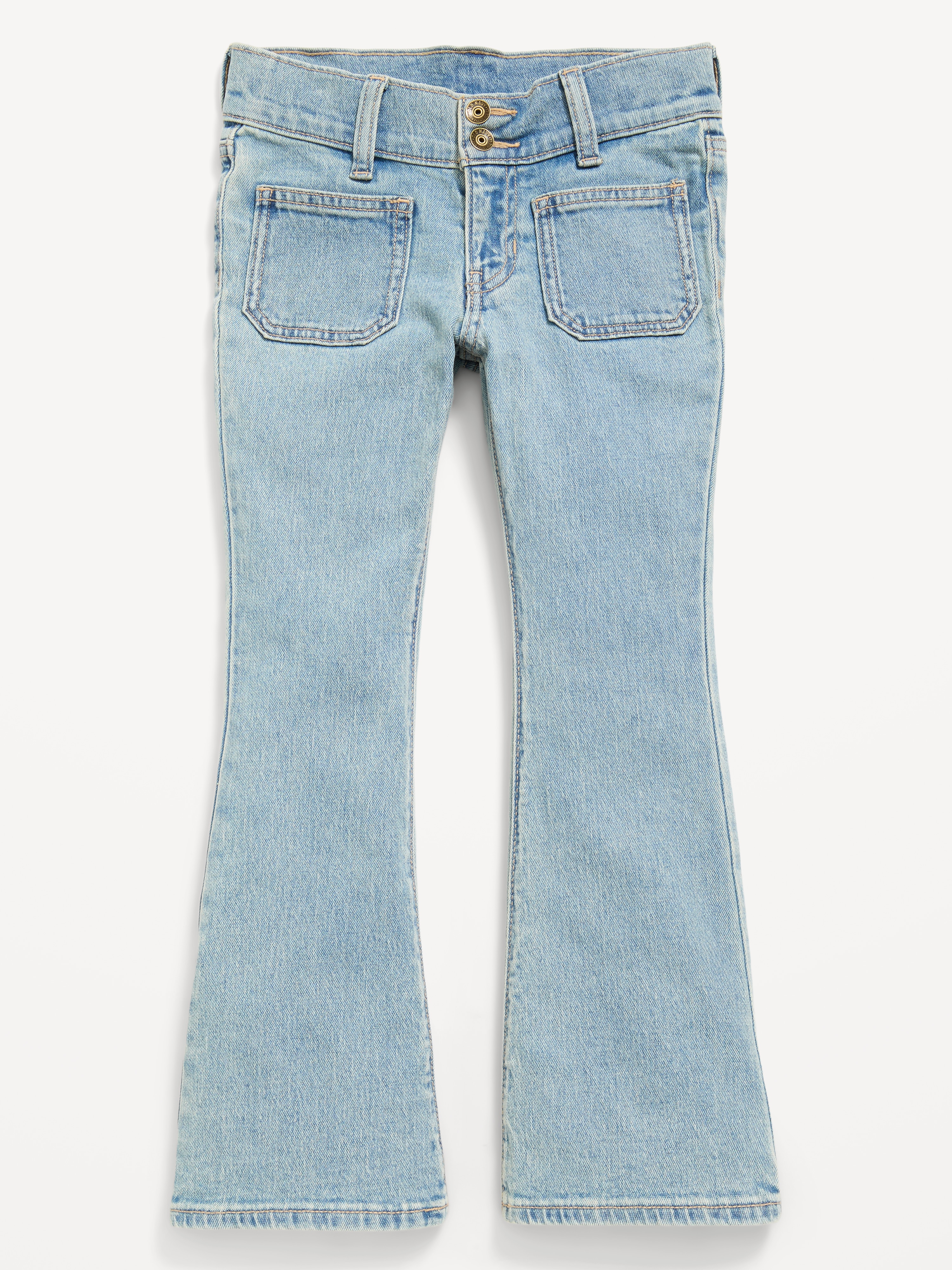 Low-Rise Flare-Leg Jeans for Girls - Light Wash - 4
