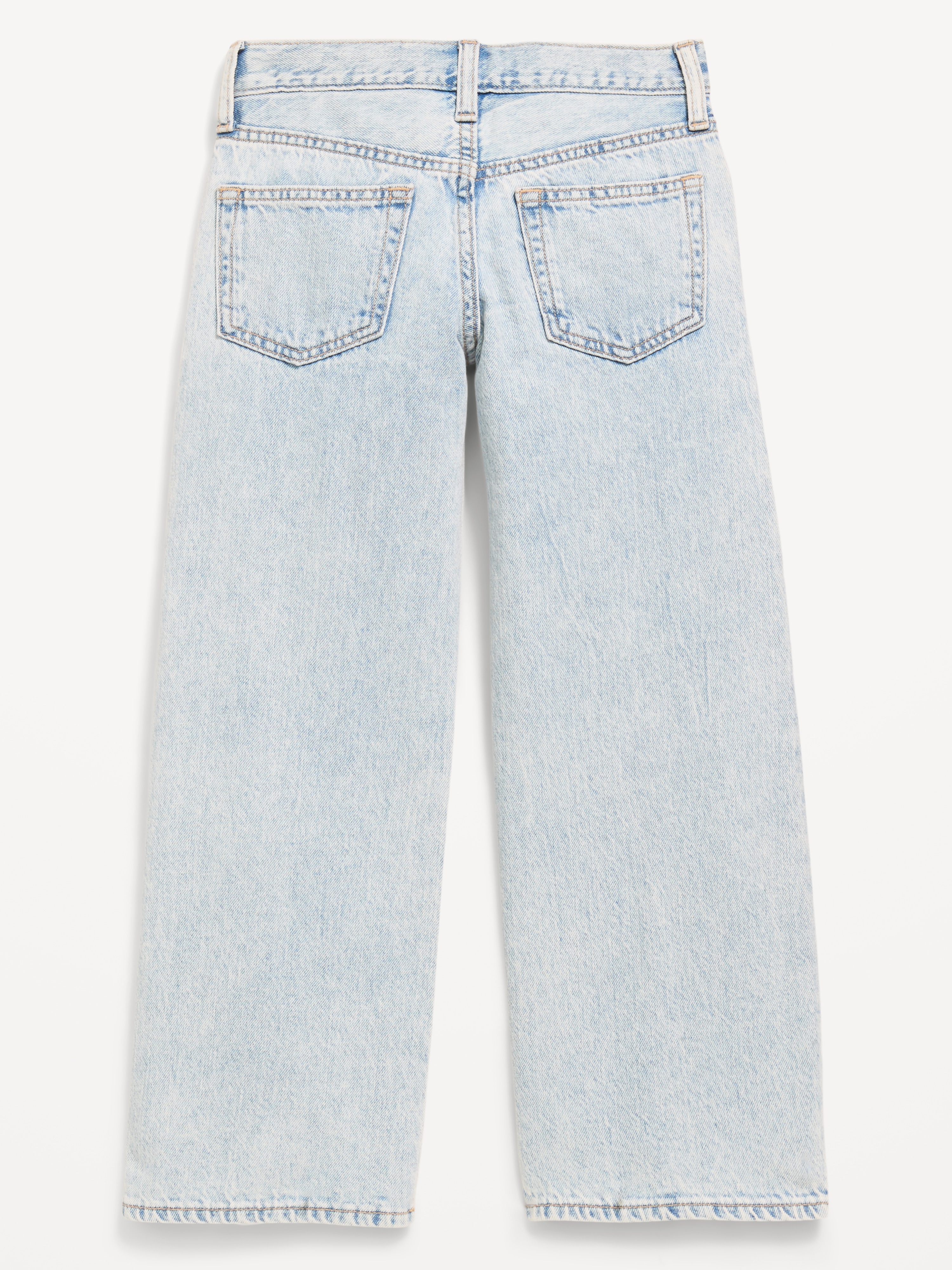 Low-Rise Baggy Wide-Leg Jeans for Girls - Light Wash - 3