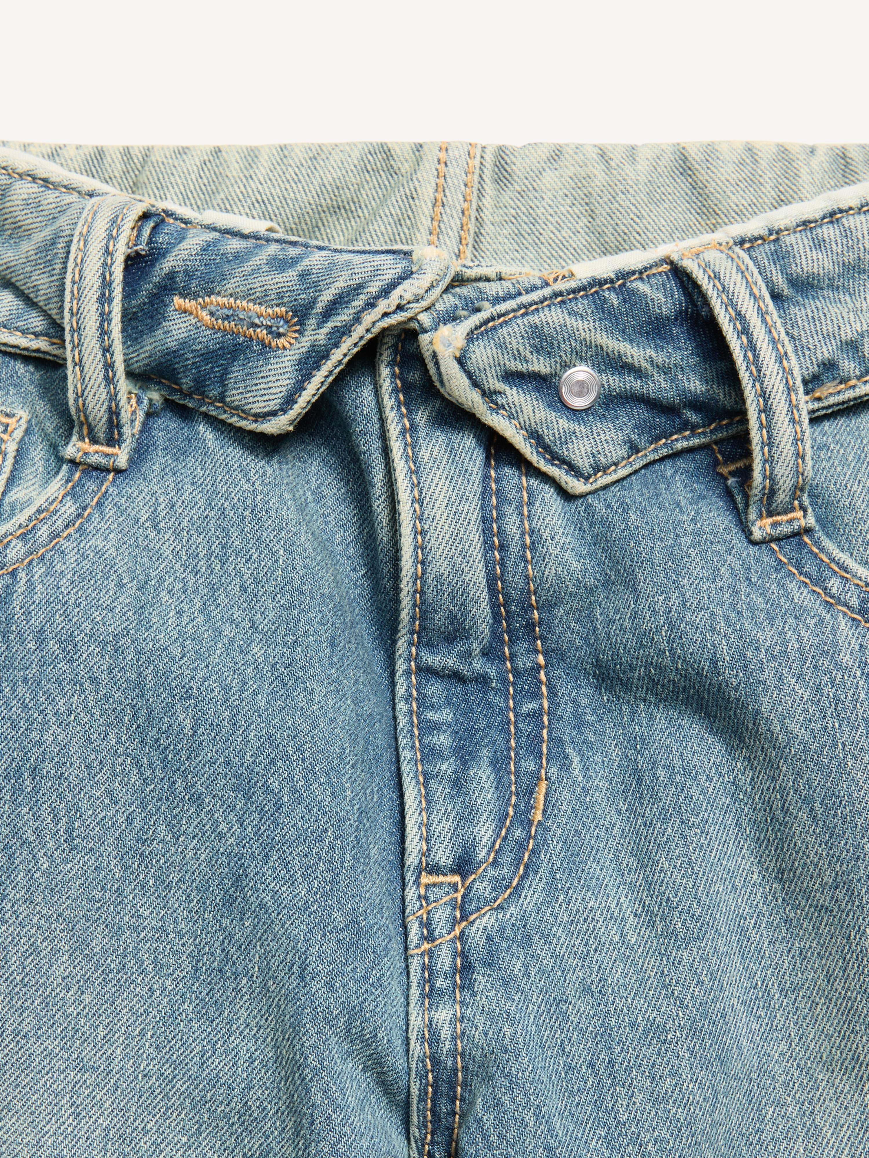 Super Baggy Wide-Leg Embroidered Jeans for Girls - Medium Wash - 5