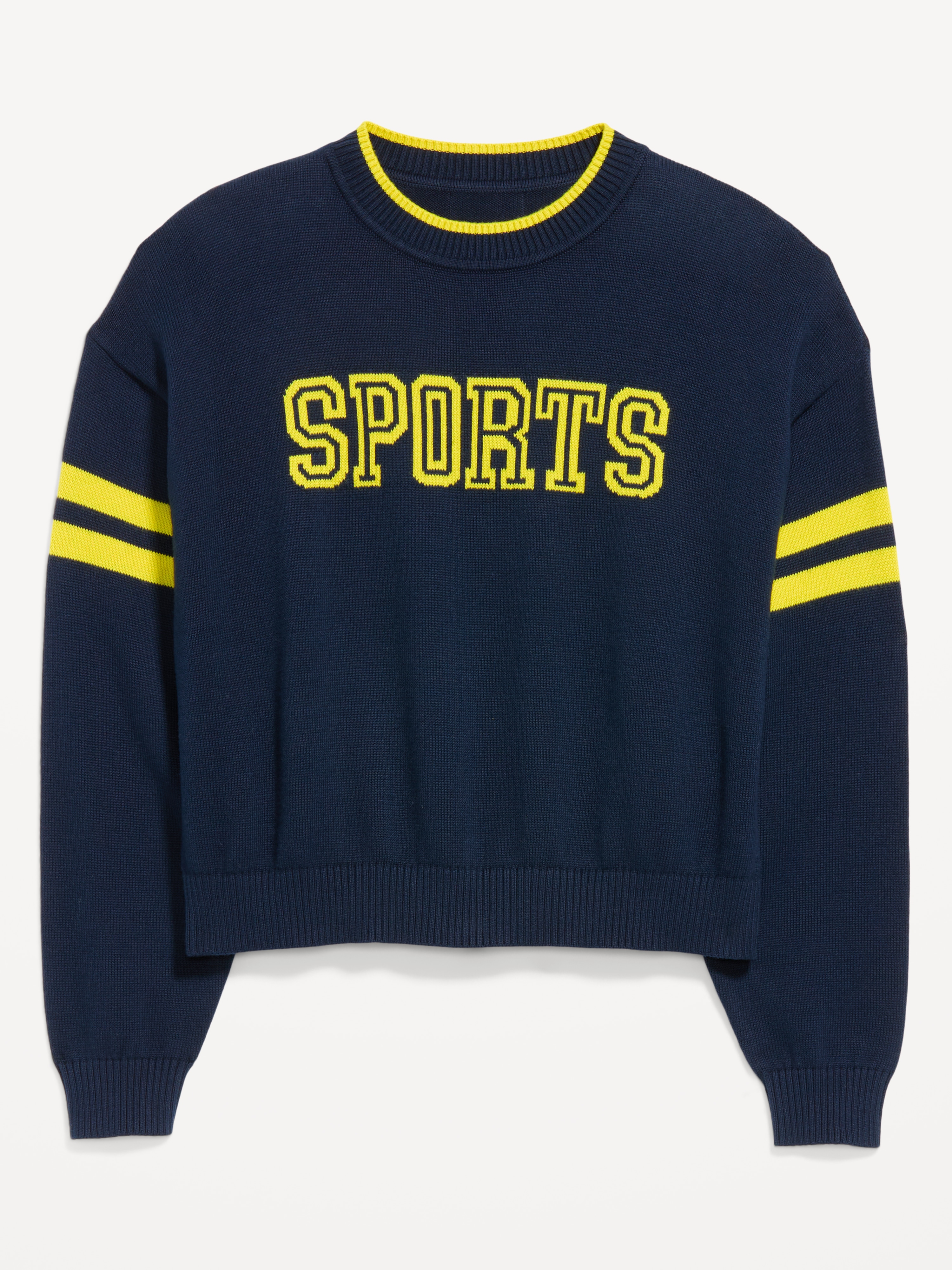 Cotton-Blend Crew-Neck Cropped Sweater - Sports - 4