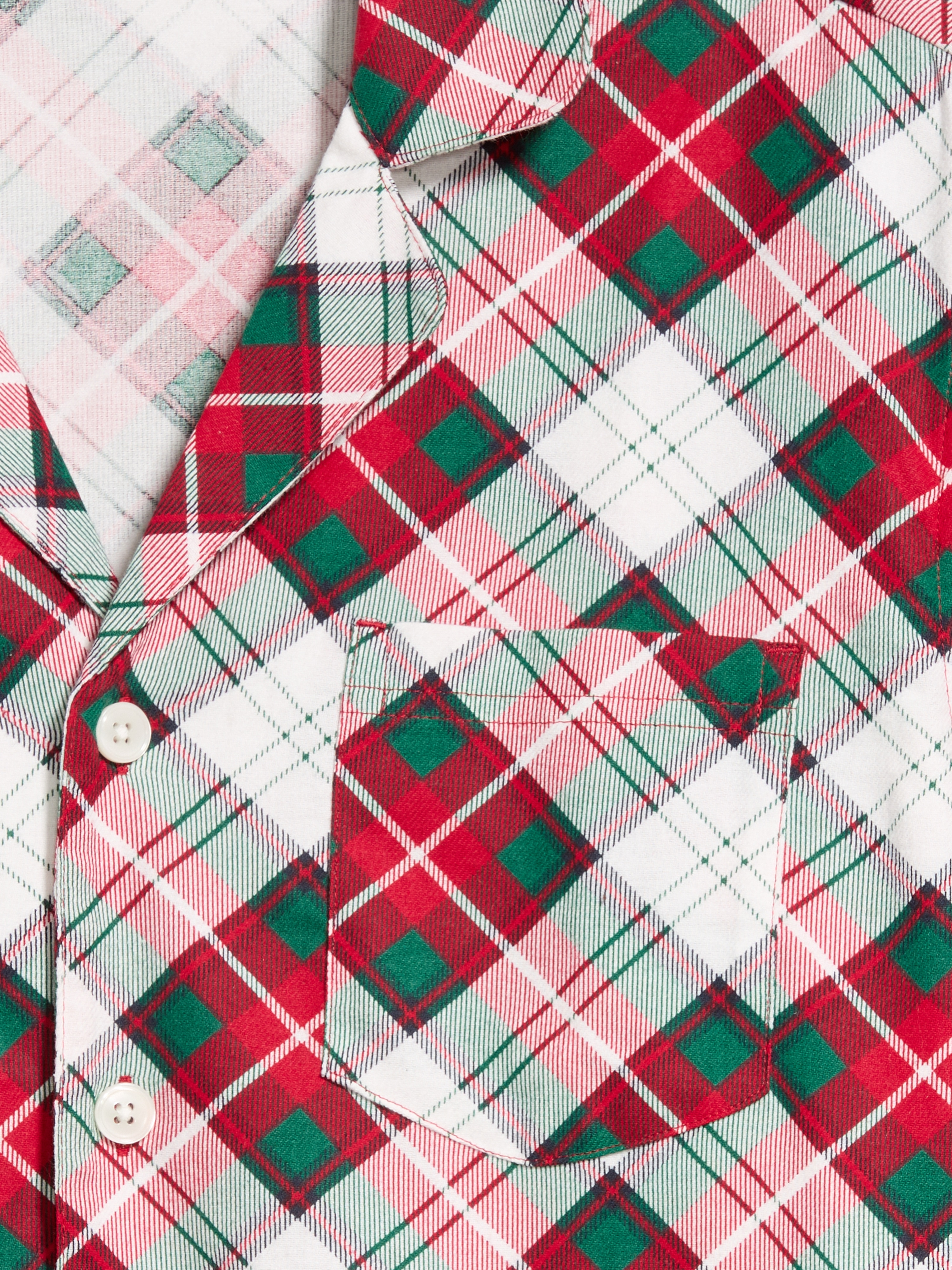 Flannel Pajama Pant Set for Men - White Plaid (Match the Fam!) - 4
