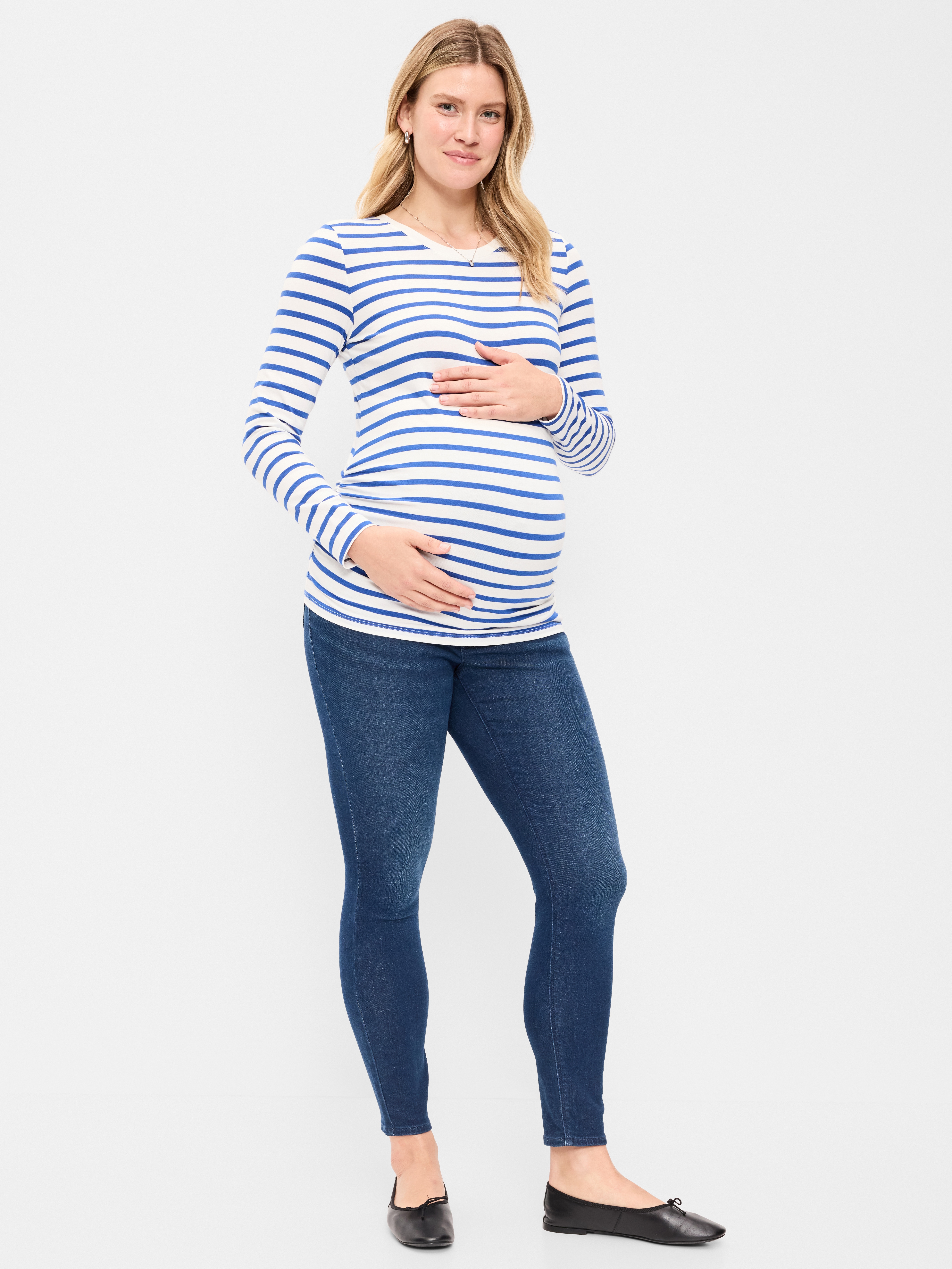 Maternity Full-Panel Wow Skinny Jeans - River - 1