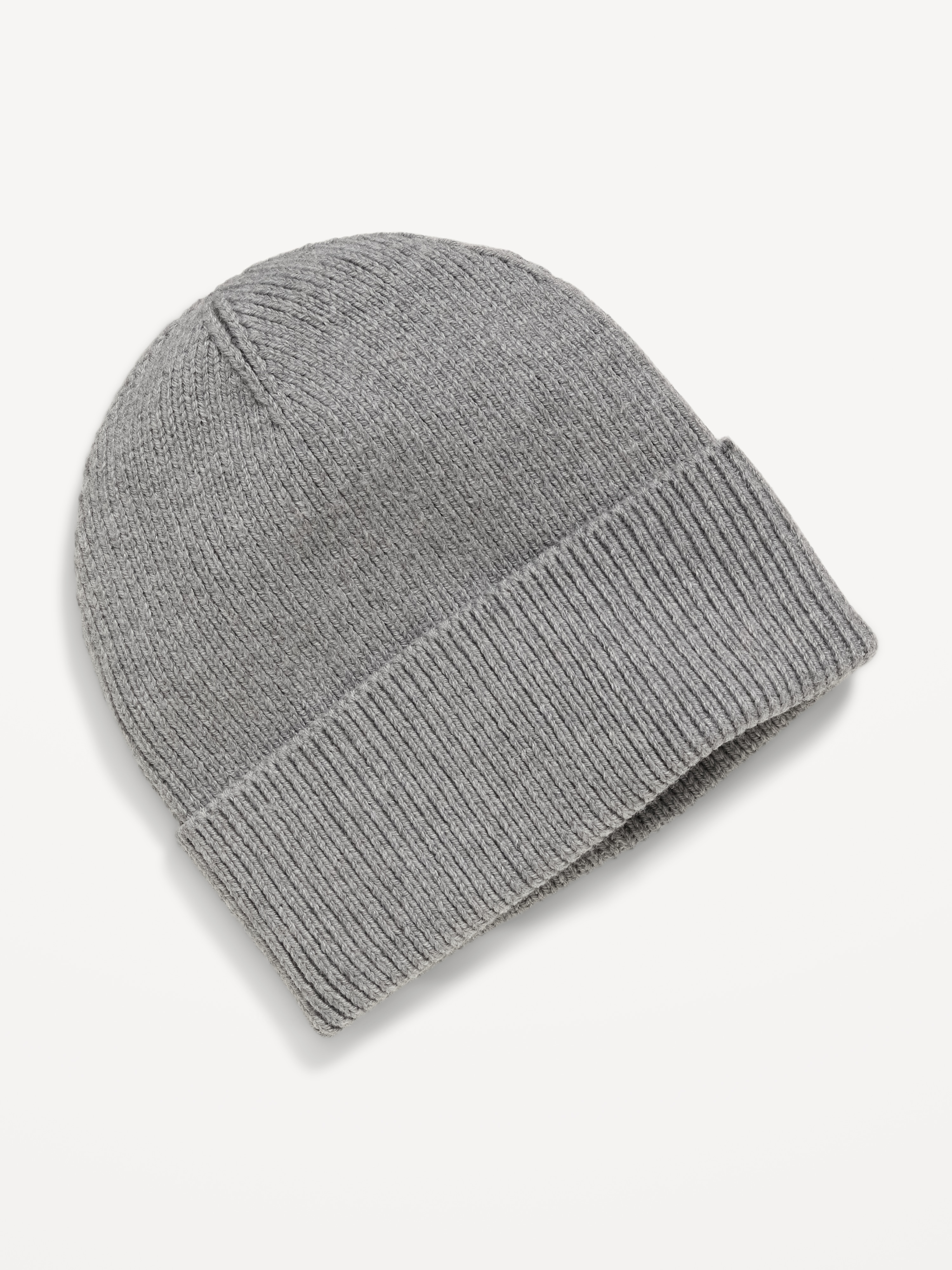 Ribbed Beanie for Men - Dark Heather Gray - 1