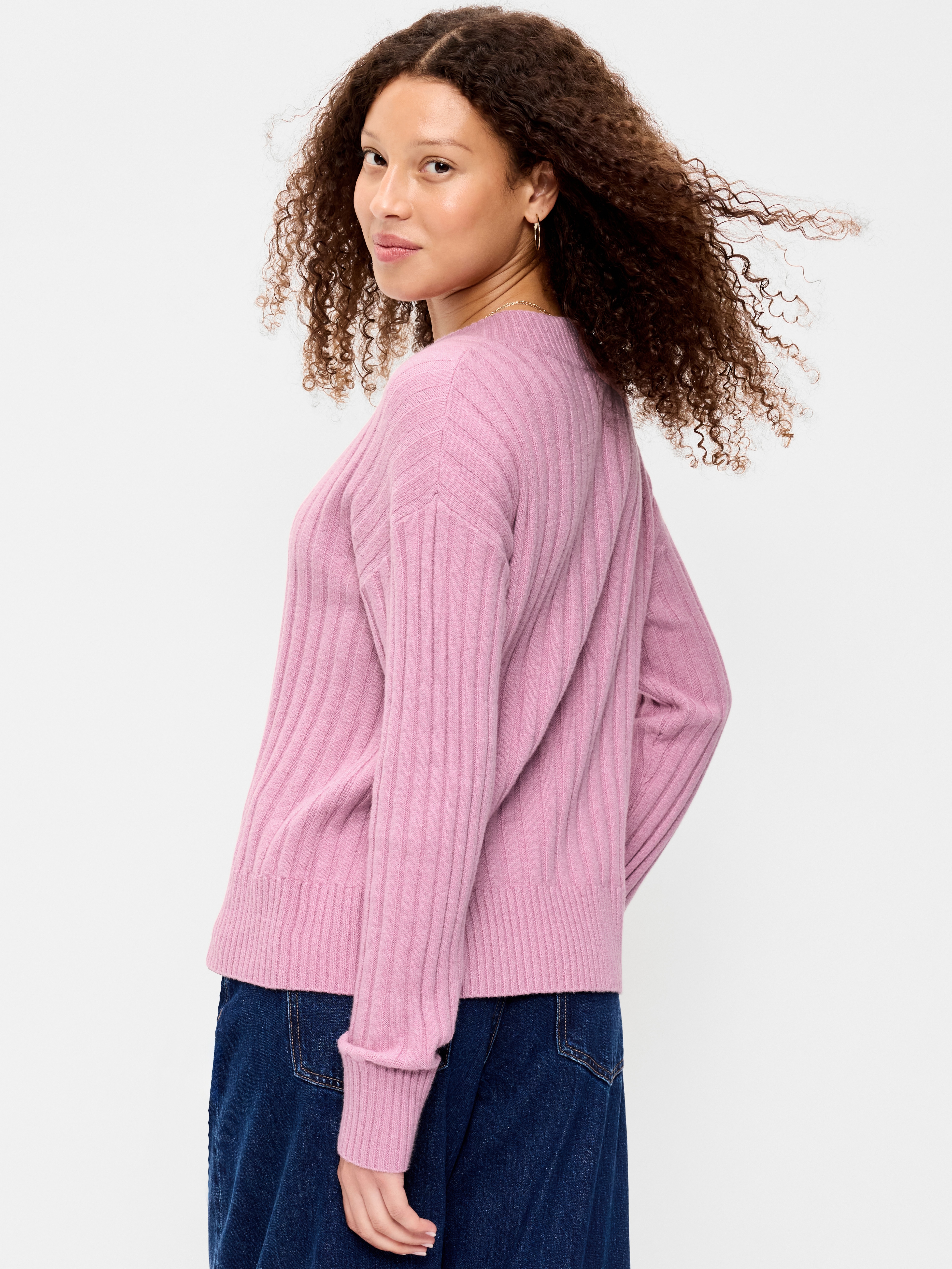 SoSoft V-Neck Sweater - Rose Dawn - 2