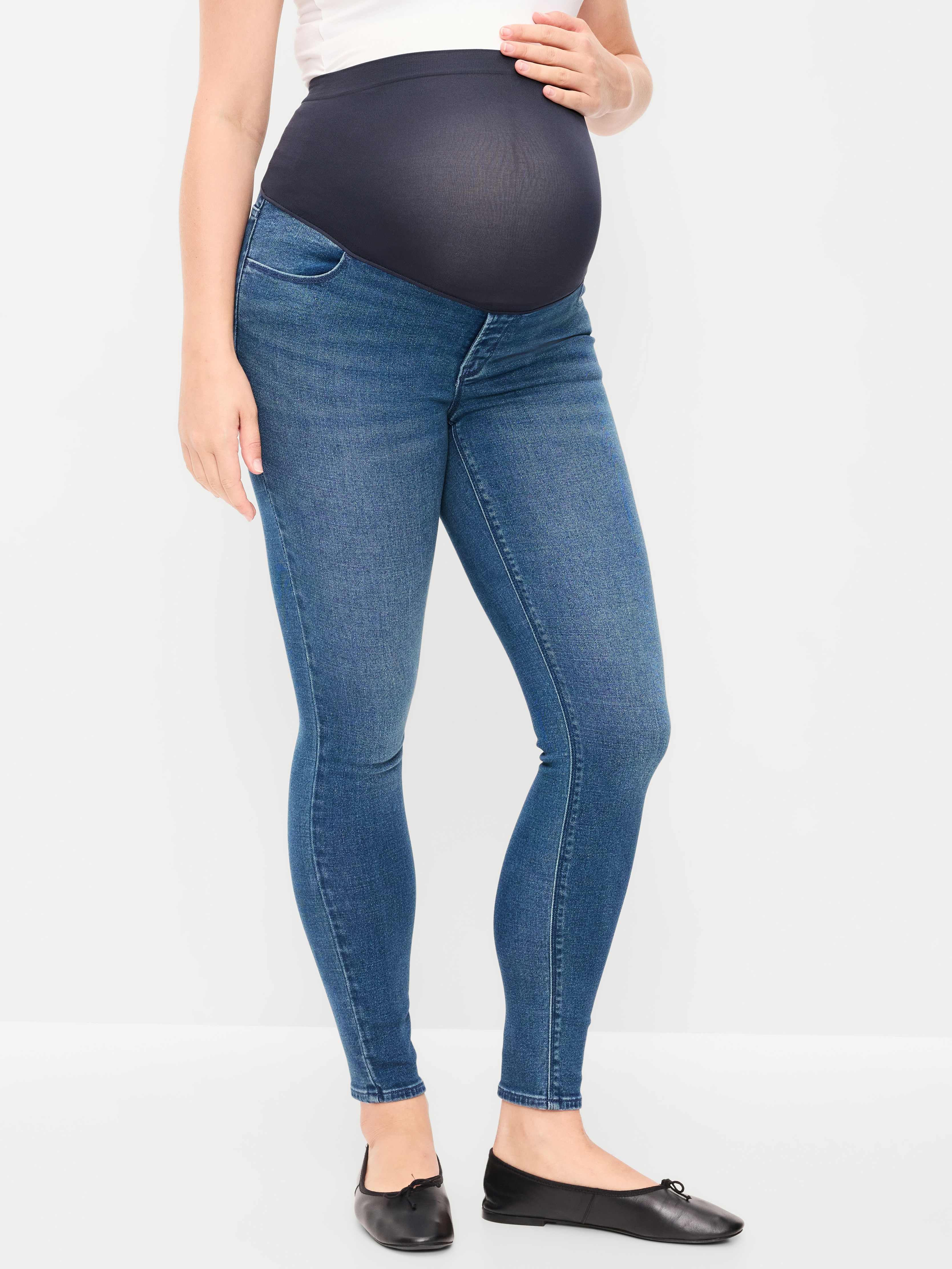 Maternity Full-Panel Wow Skinny Jeans - Campeche - 2