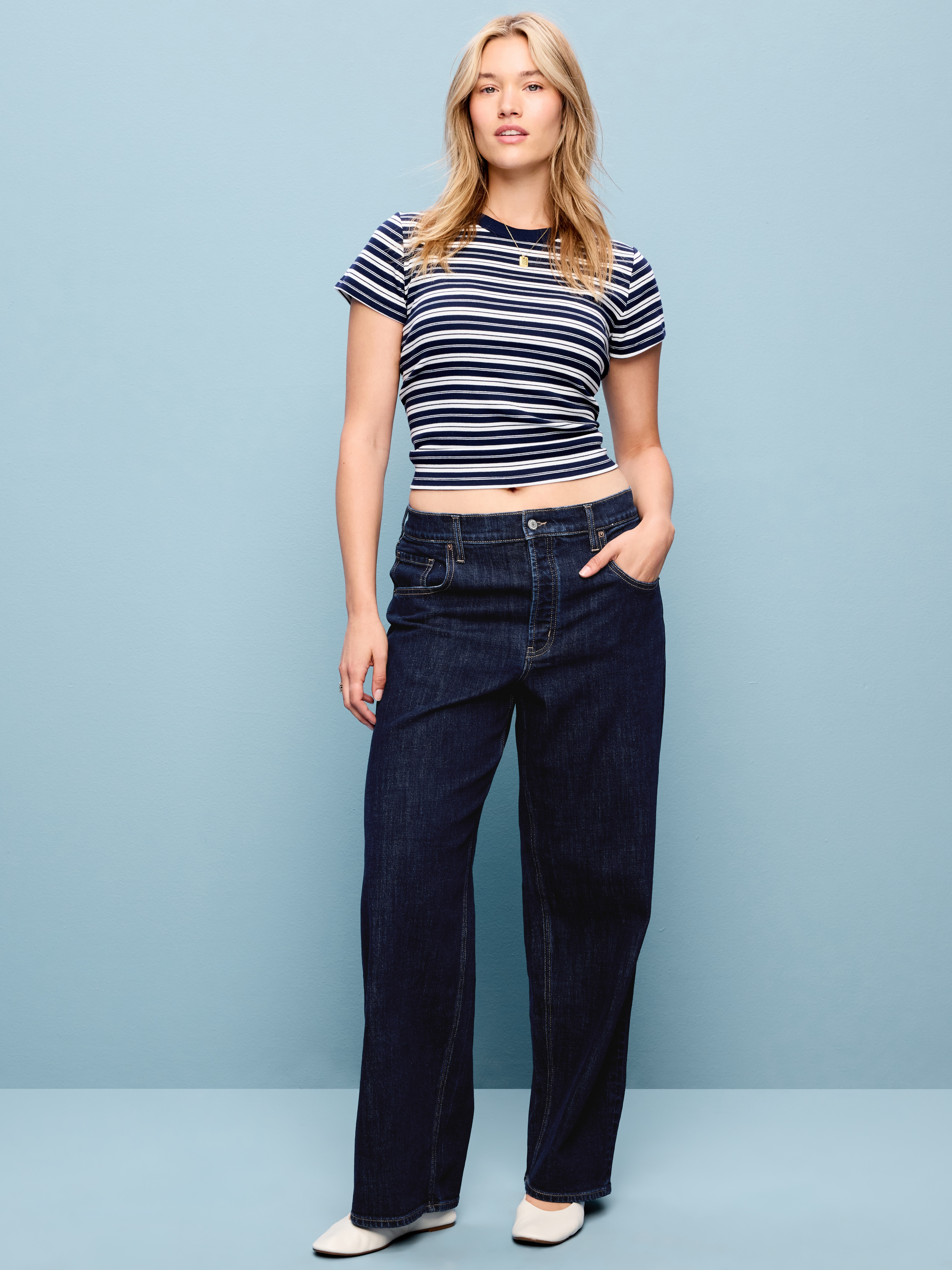 Mid-Rise Slouchy Wide-Leg Jeans - Joanna - 6