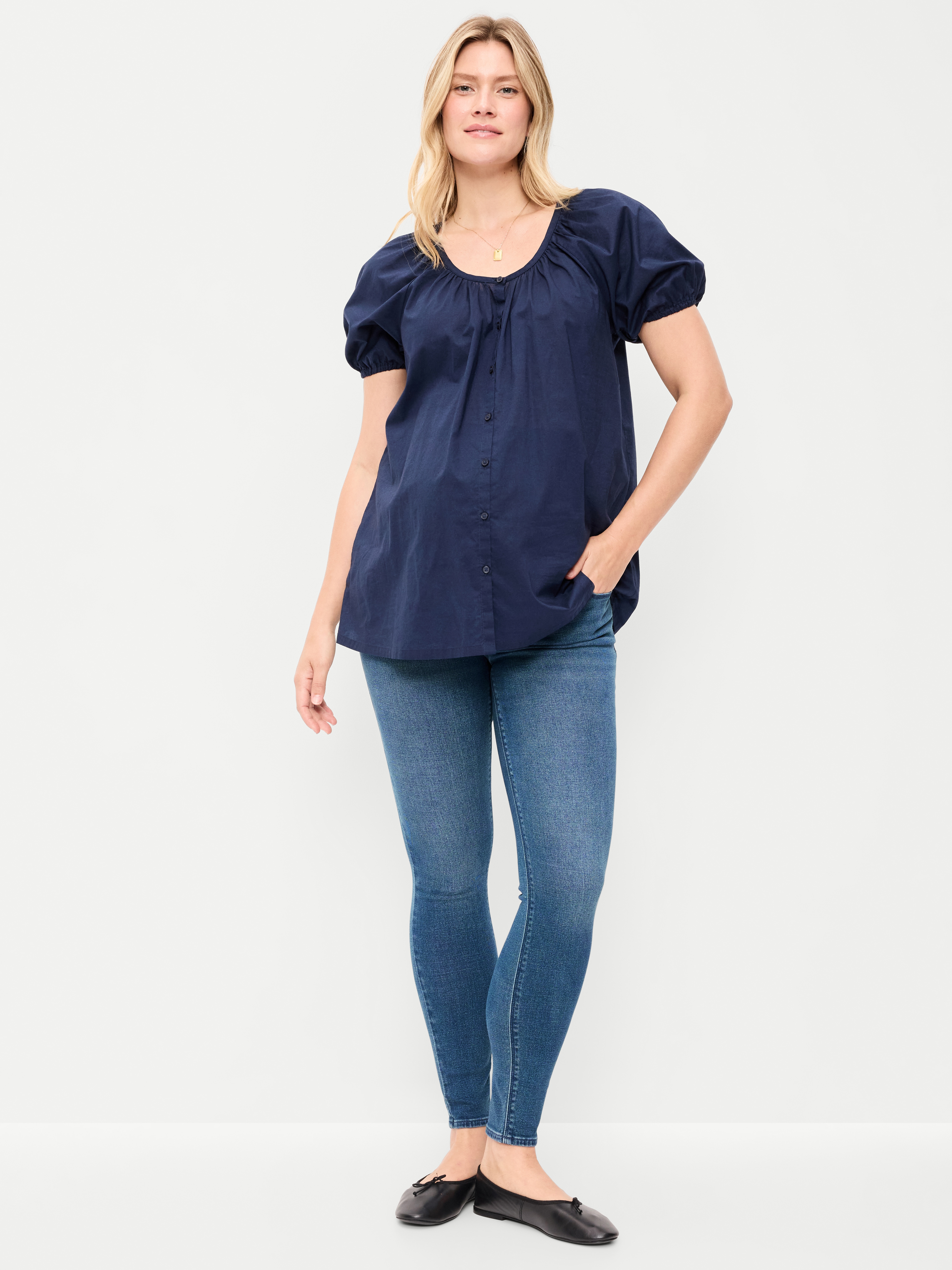Maternity Full-Panel Wow Skinny Jeans - Campeche - 1