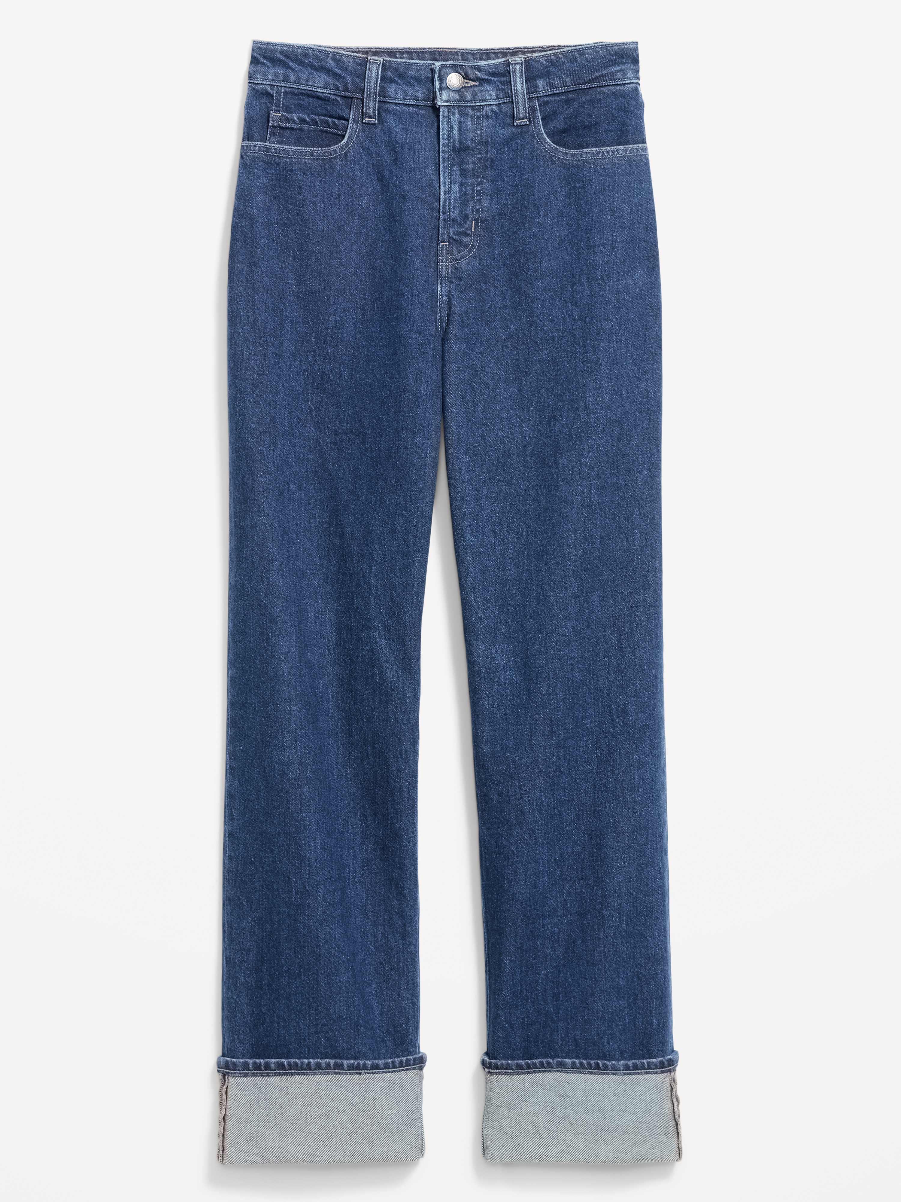 Curvy Extra High-Waisted Wide-Leg Jeans - Dawn Cuff - 8