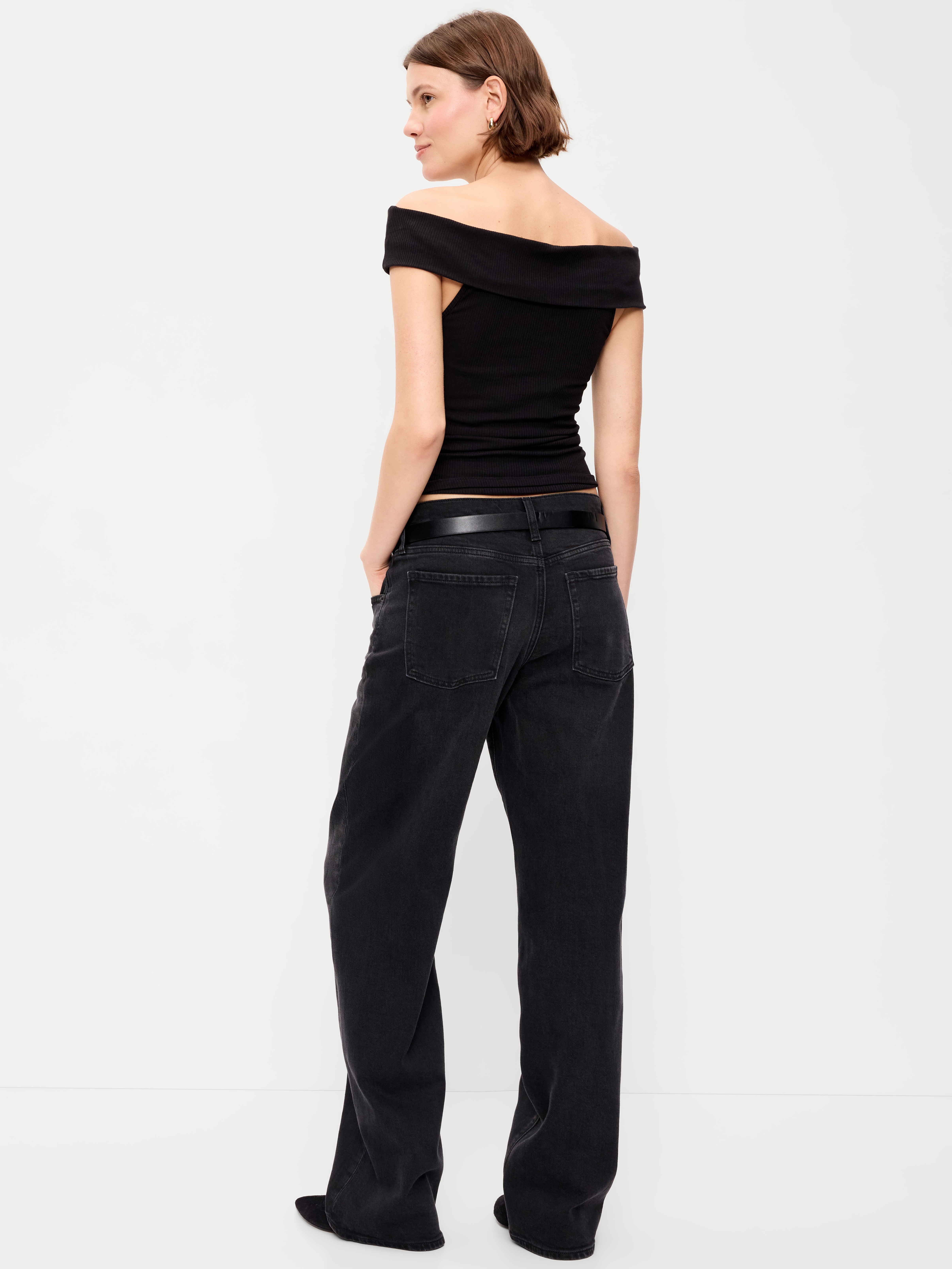 Low-Rise Loose Jeans - Autumn Night - 3