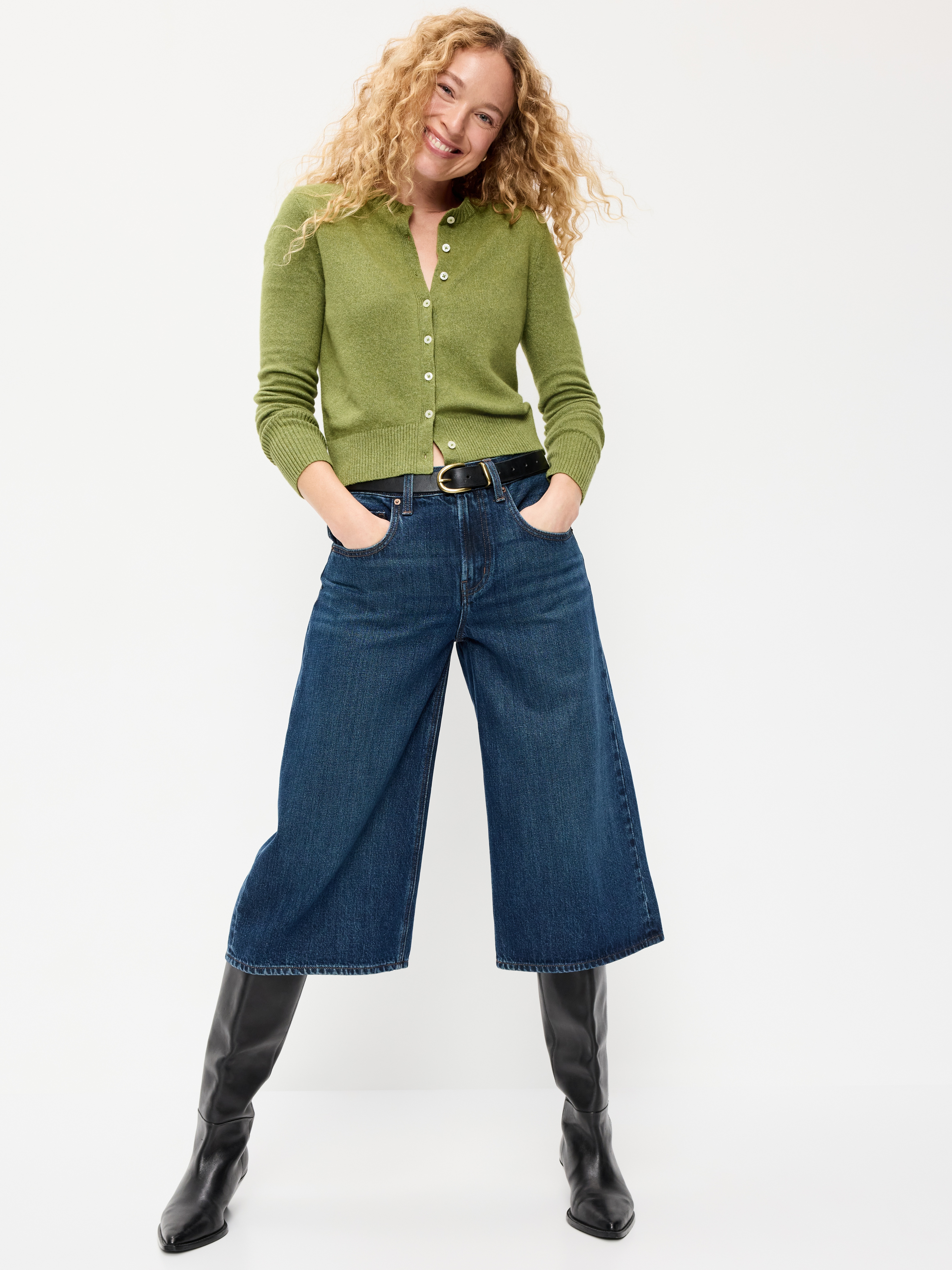 SoSoft Cropped Crew-Neck Cardigan - Alpine Tundra - 3