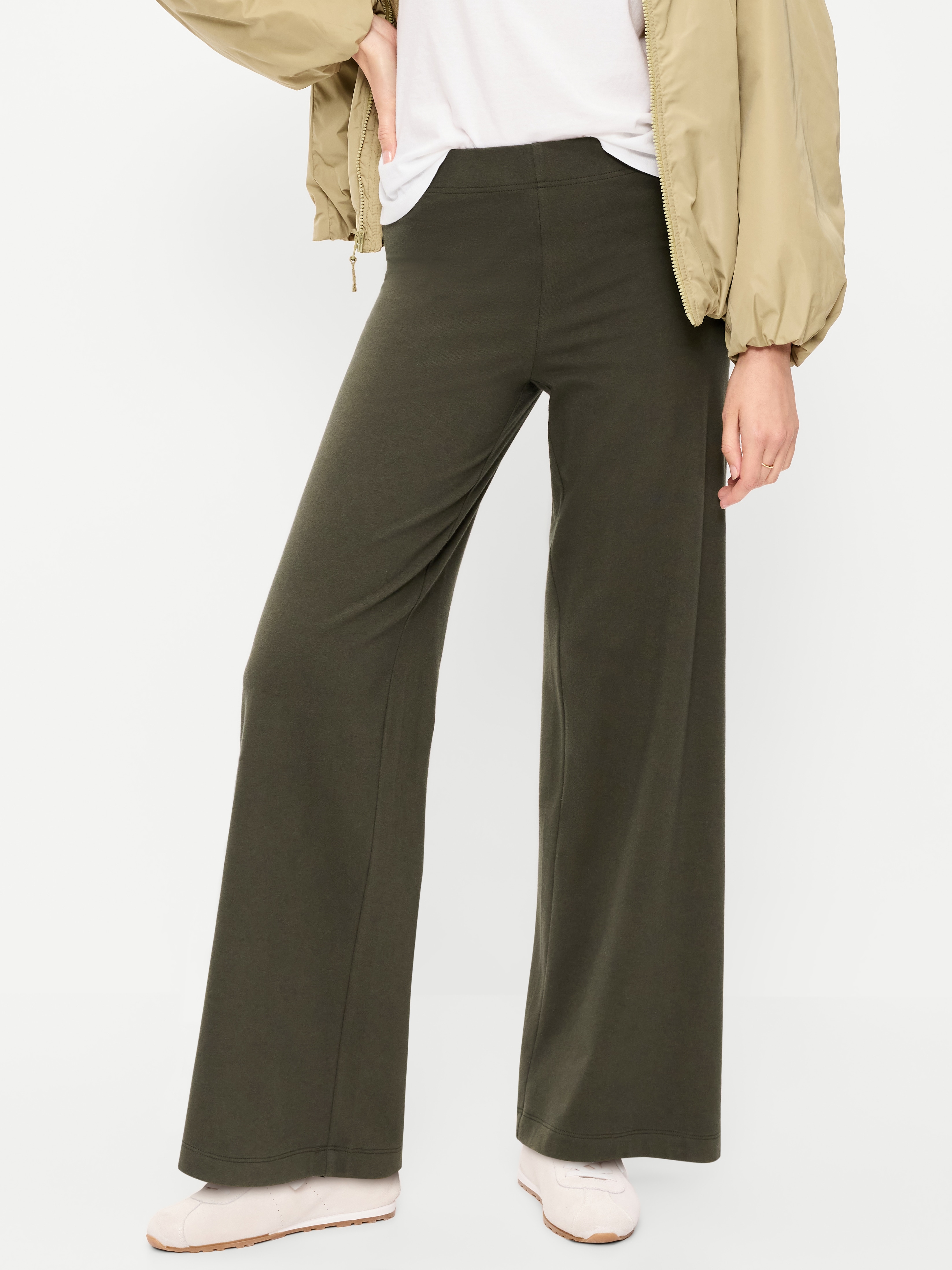 High-Waisted Fashion Wide-Leg Leggings - Forest Tapestry - 2