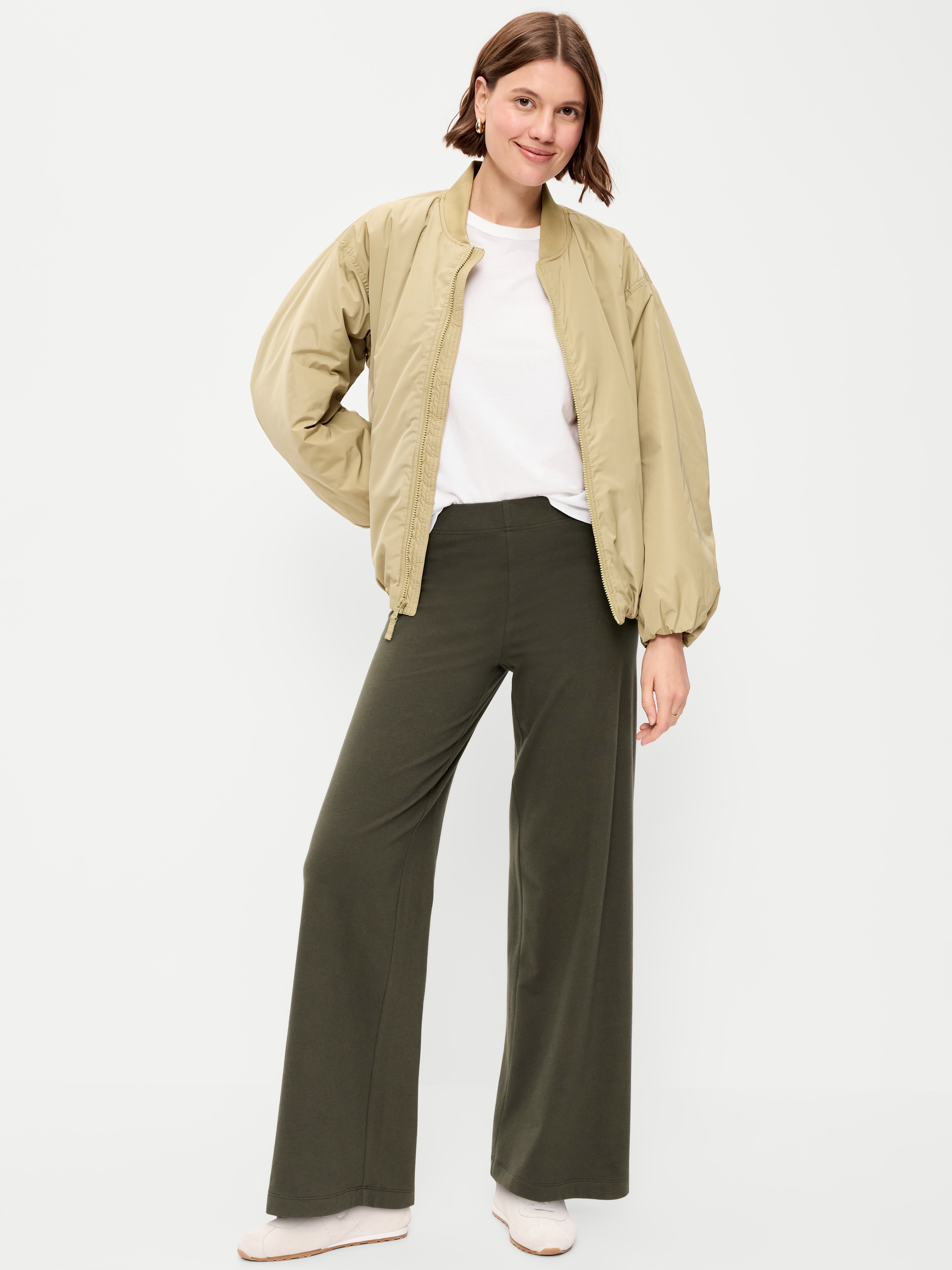 High-Waisted Fashion Wide-Leg Leggings - Forest Tapestry - 1