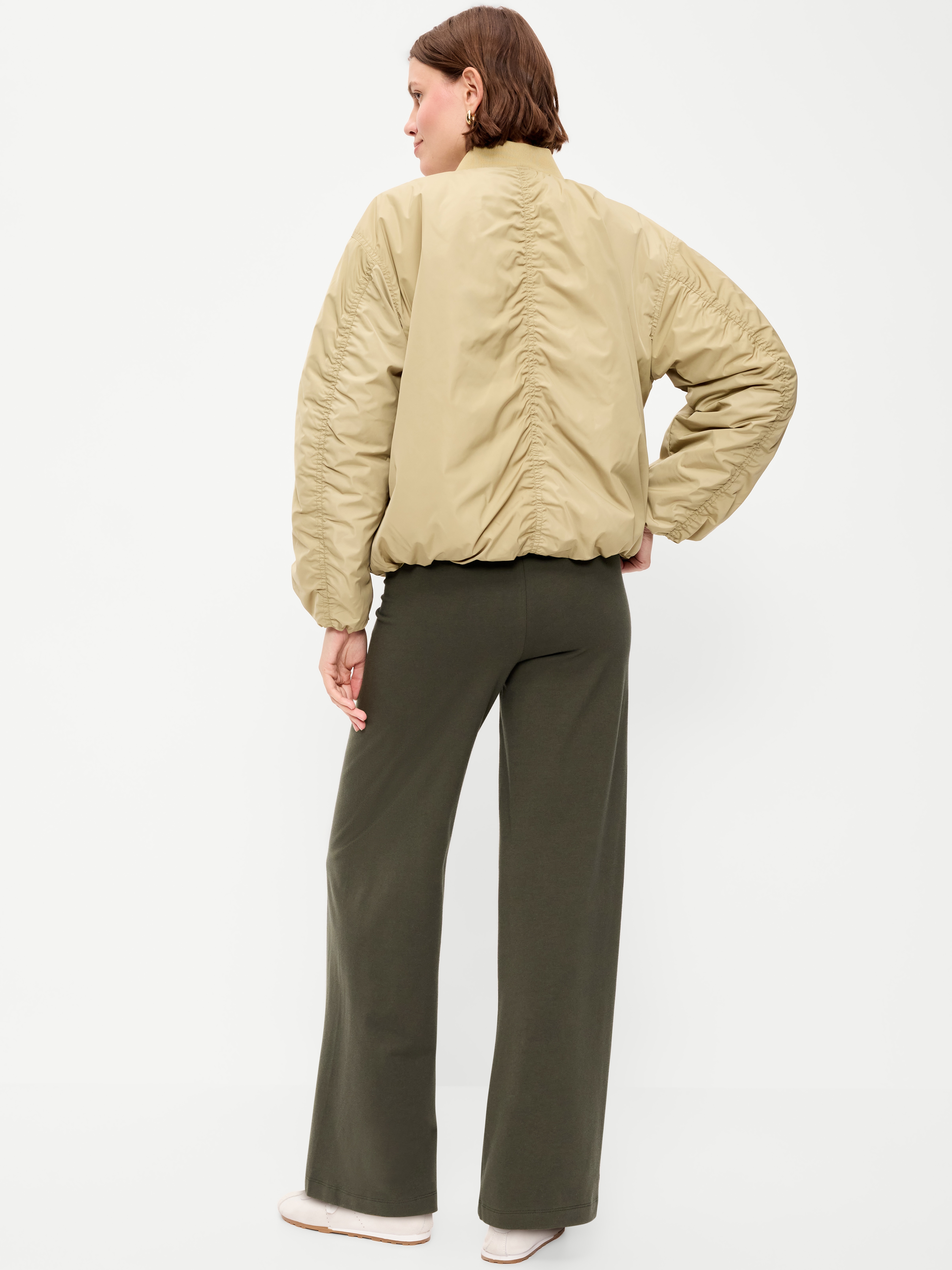 High-Waisted Fashion Wide-Leg Leggings - Forest Tapestry - 3