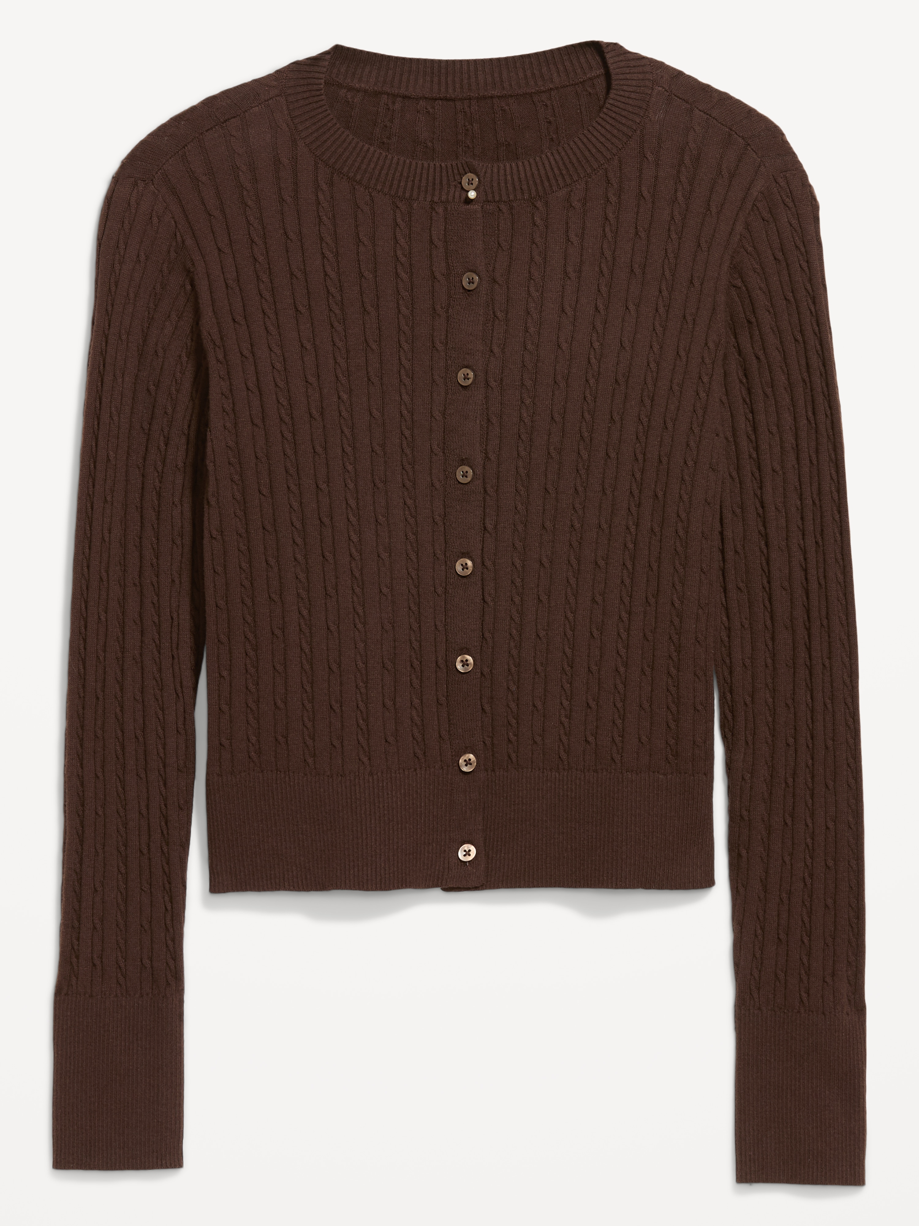 SoSoft Cropped Crew-Neck Cardigan - Earthen - 4