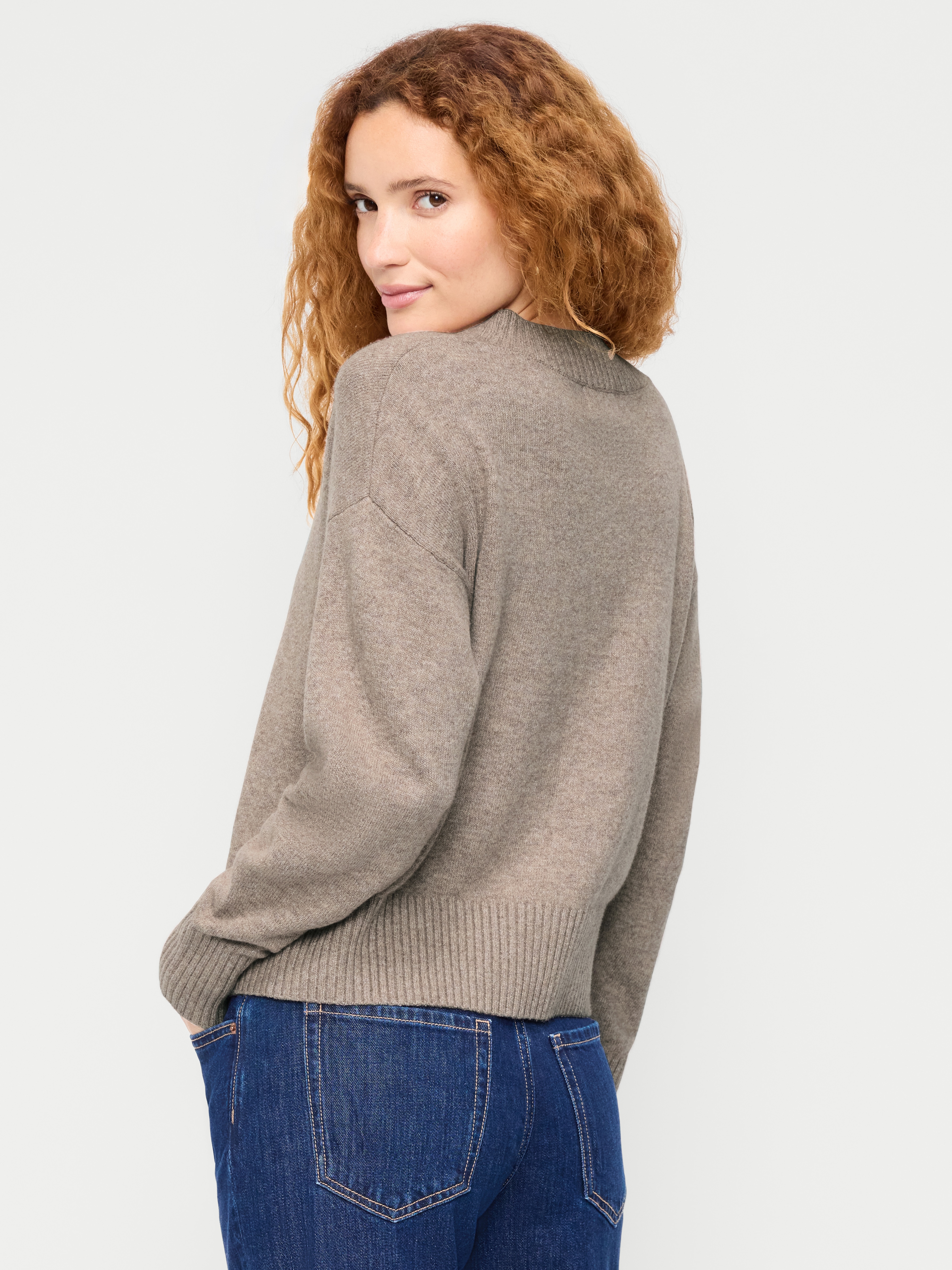 SoSoft V-Neck Sweater - Mushroom - 2