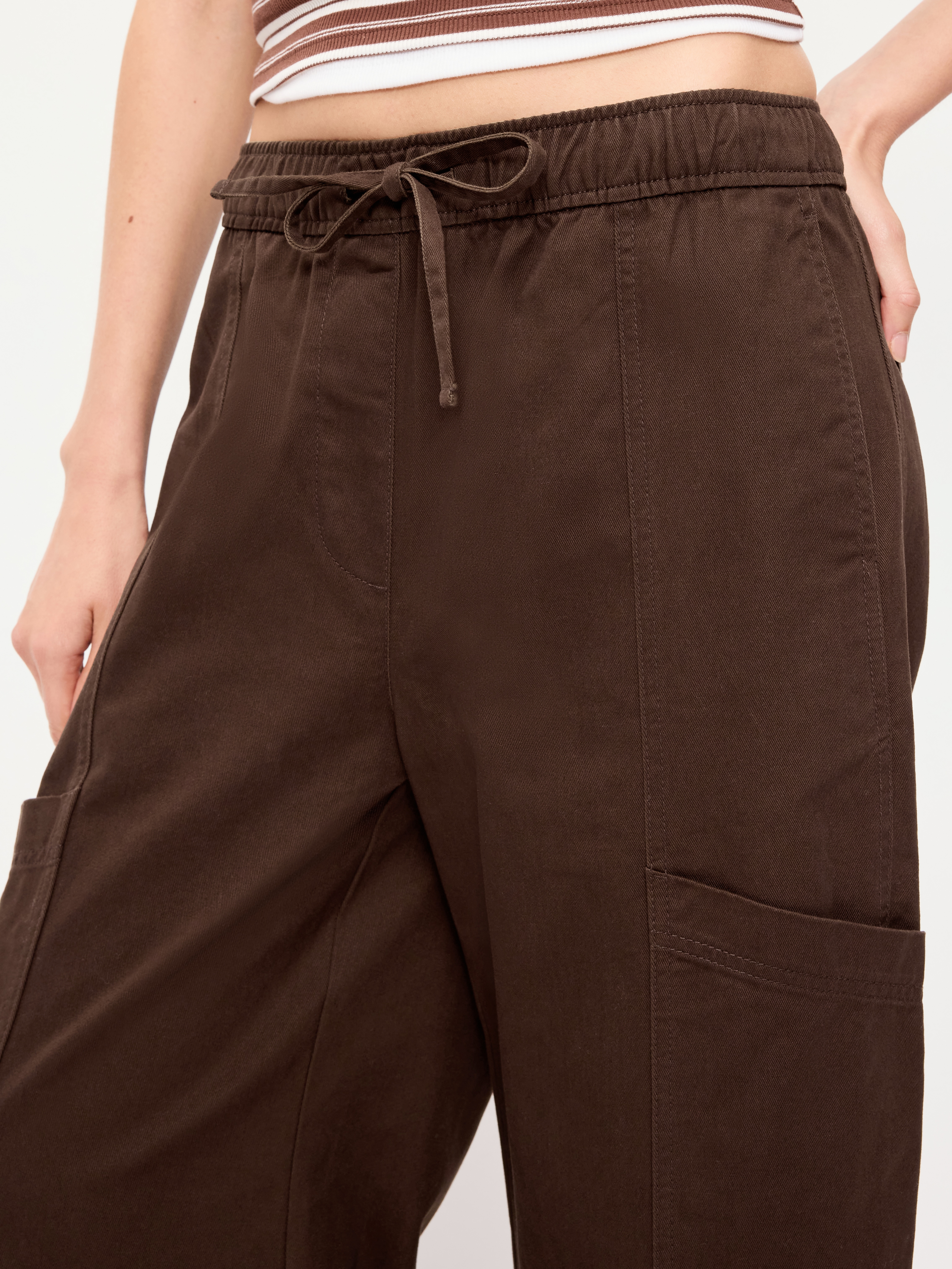 Mid-Rise Barrel-Leg Utility Pants - Earthen - 4