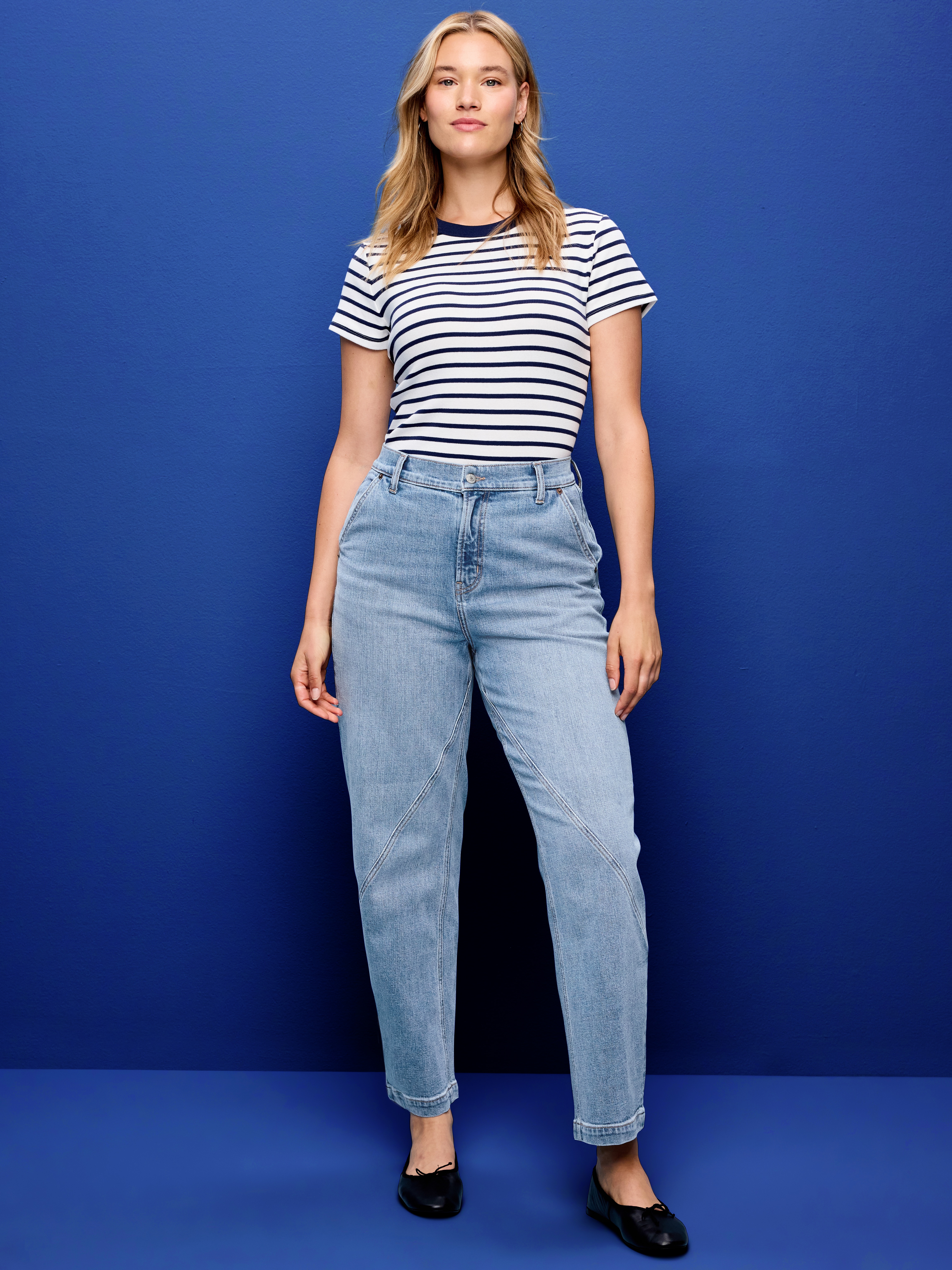 High-Waisted Baggy Barrel Jeans - Vintage Surf - 5