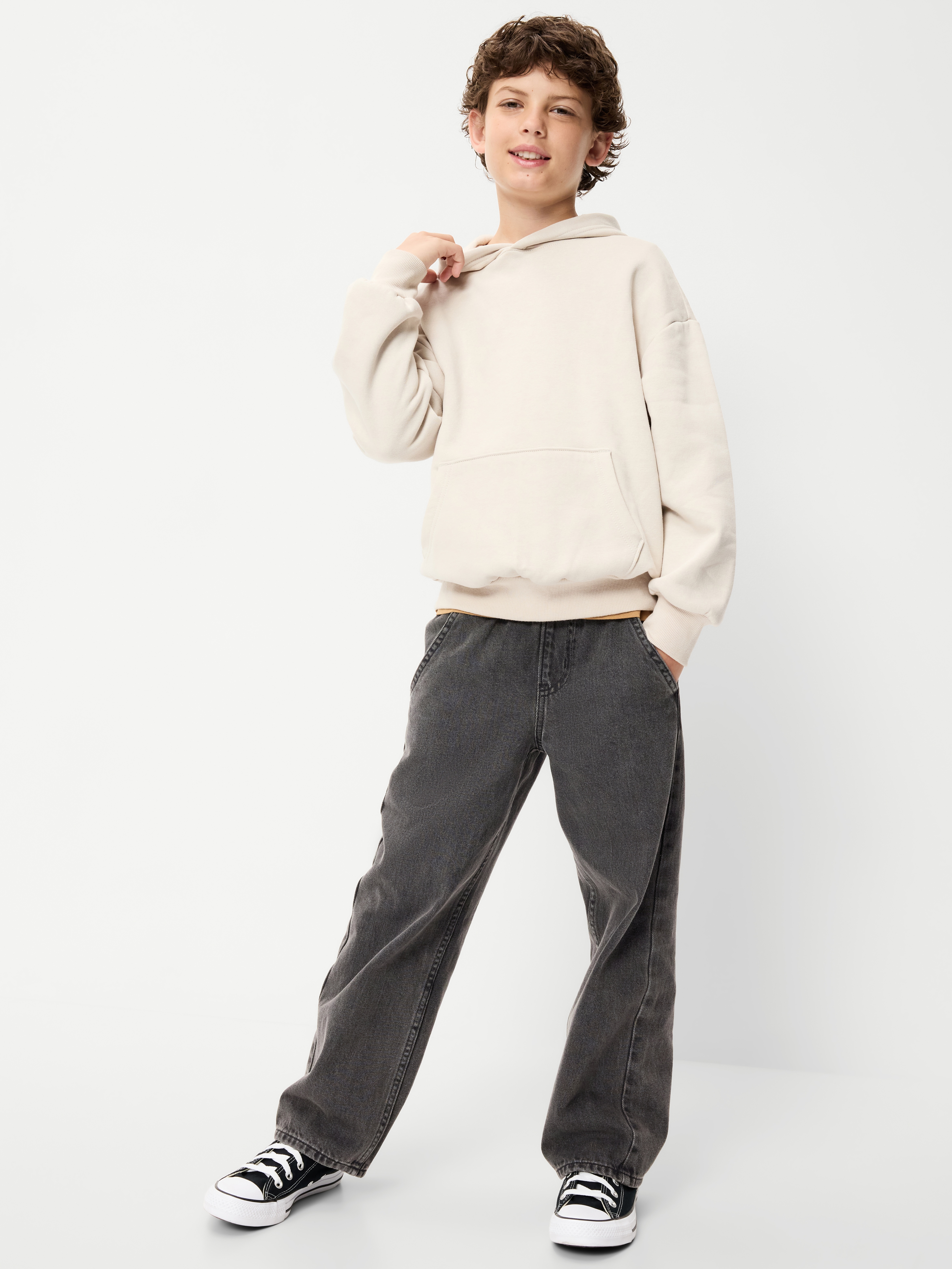 Wow Pull-On Baggy Jeans for Boys - Washed Black - 3