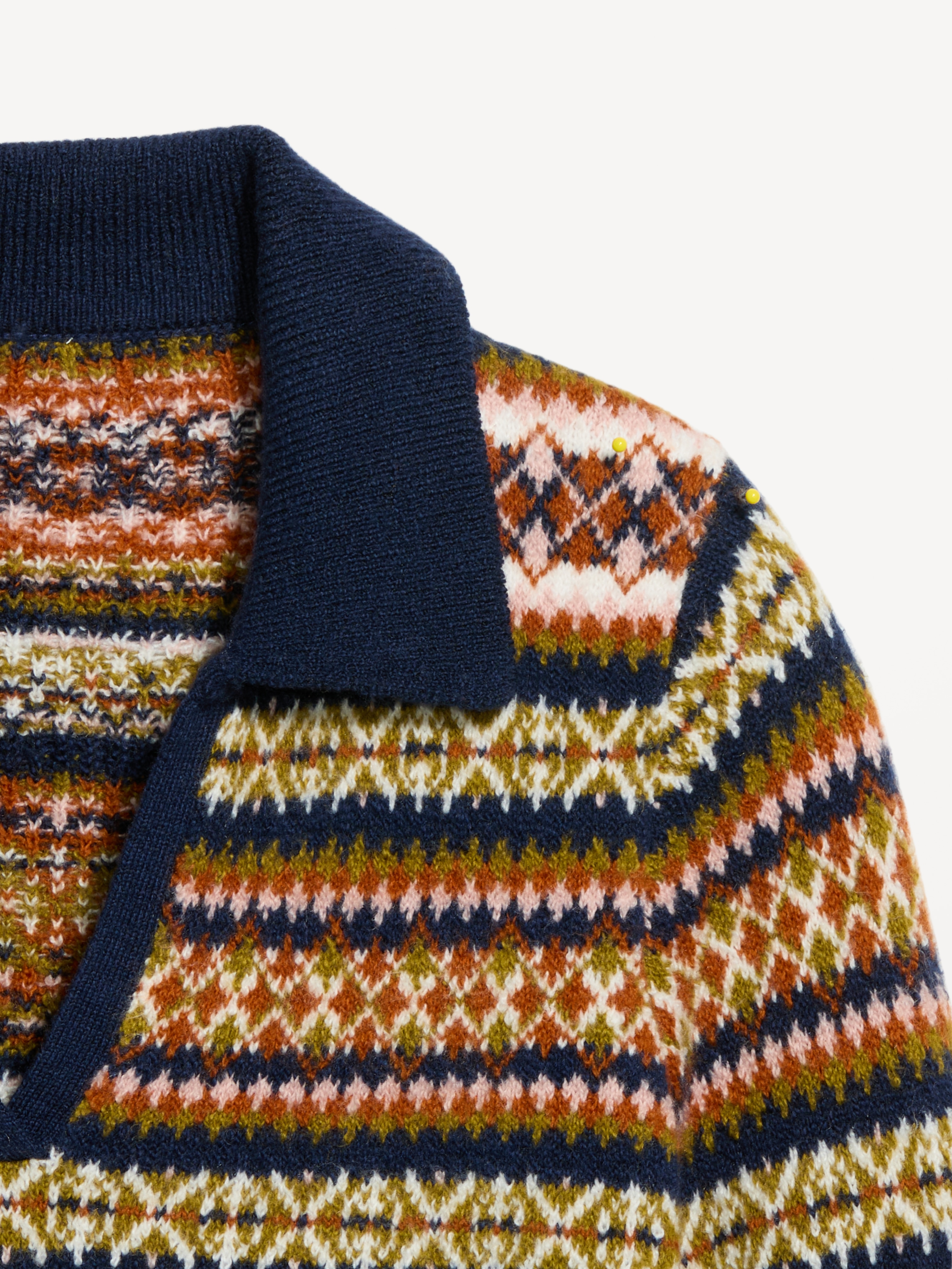 SoSoft Cropped Long-Sleeve Sweater - Navy Fair Isle - 5