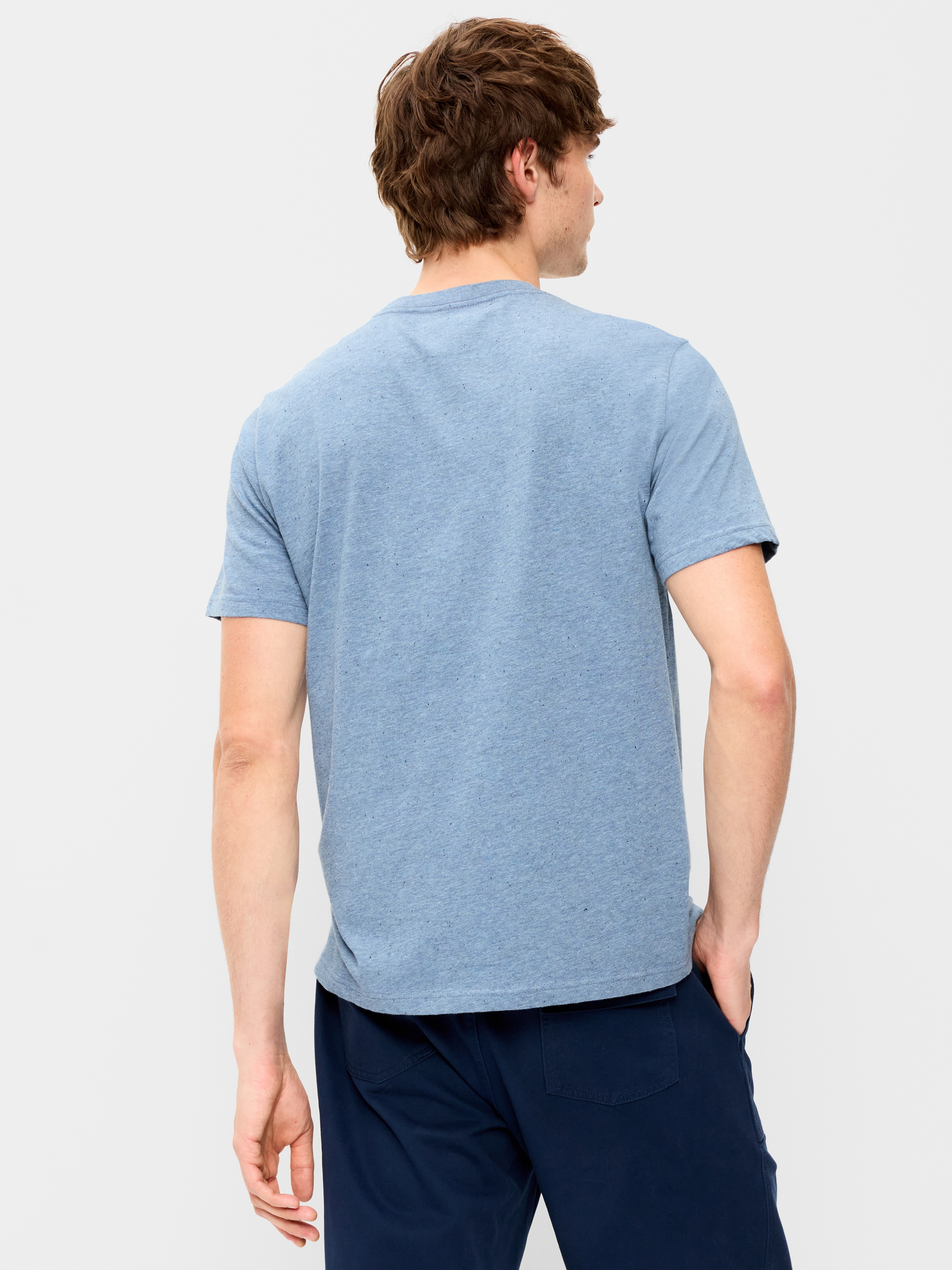 Soft-Washed Crew-Neck Short-Sleeve Tee - Neptune Blue - 2