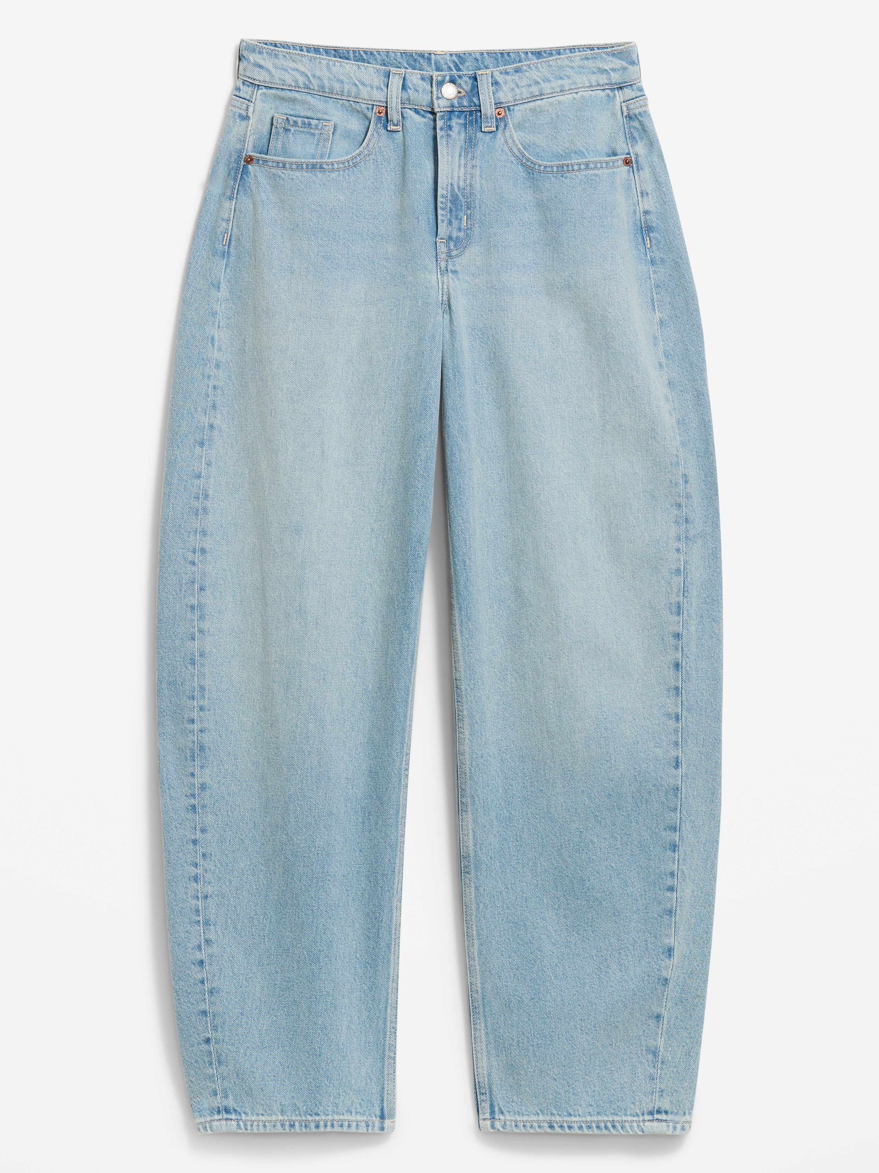 Mid-Rise Arc Barrel Jeans - Light Wash - 8