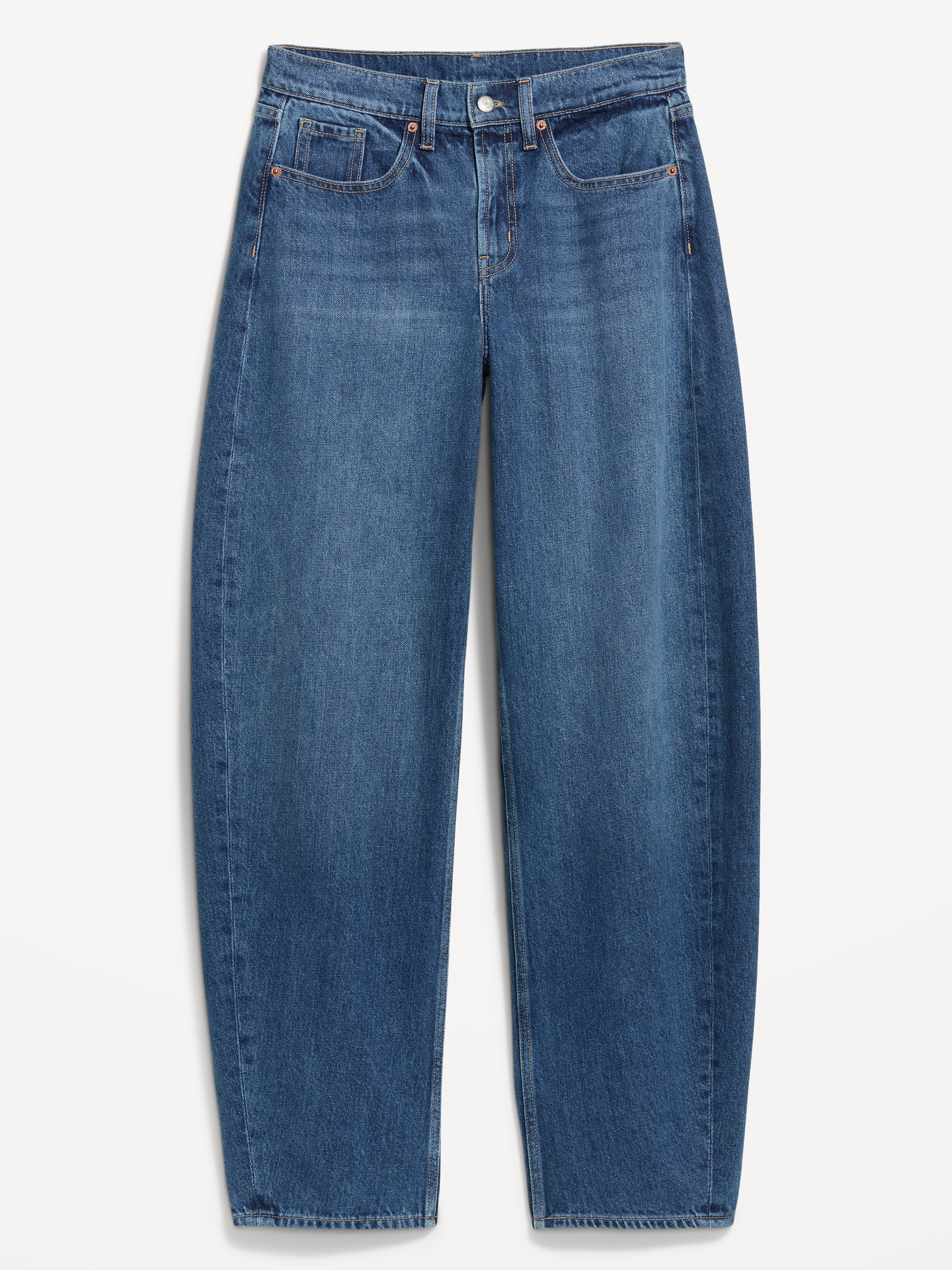 Mid-Rise Arc Barrel Jeans - Bella - 8