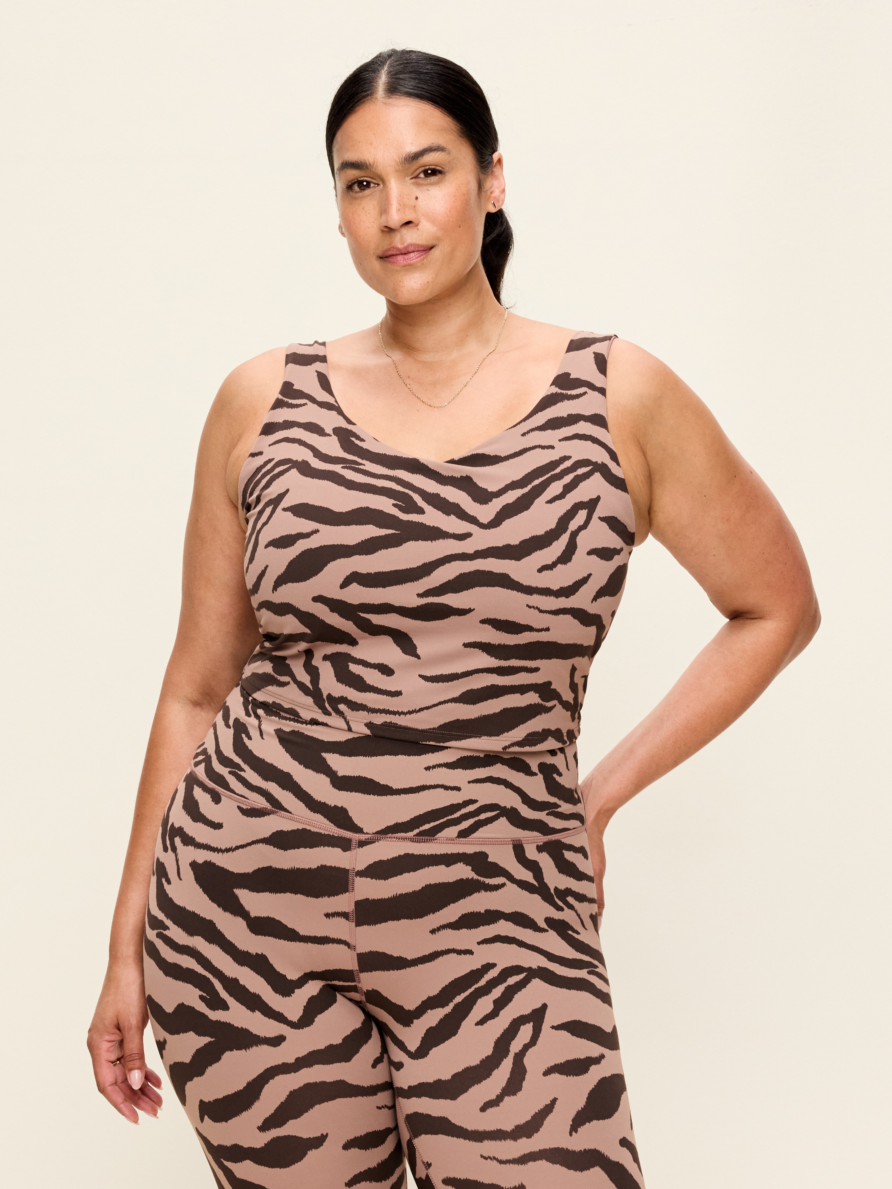 StudioSmooth Longline Top - Brown Animal - 5