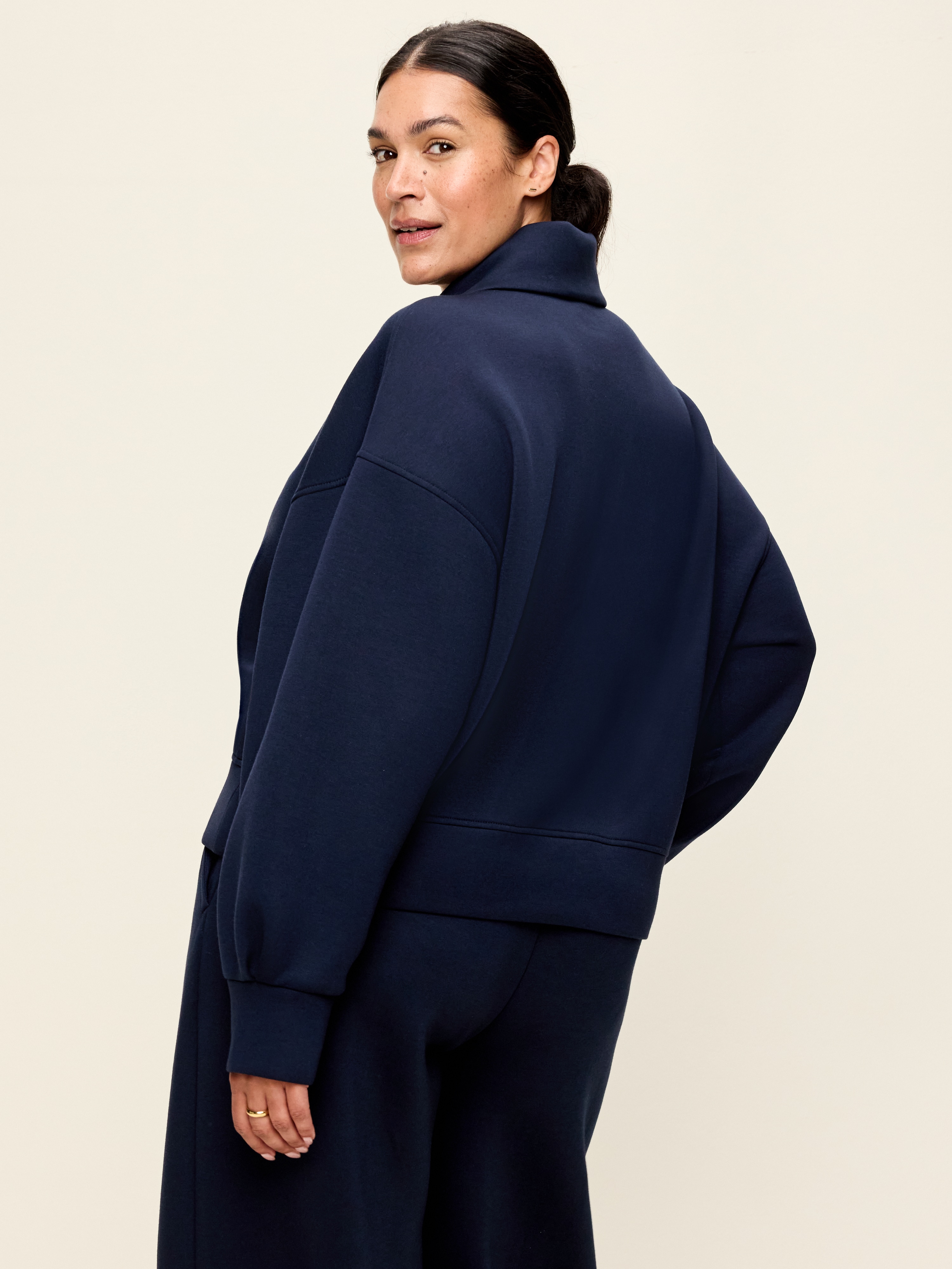 Bounce Fleece Half-Zip Pullover Sweatshirt - In the Navy - 8