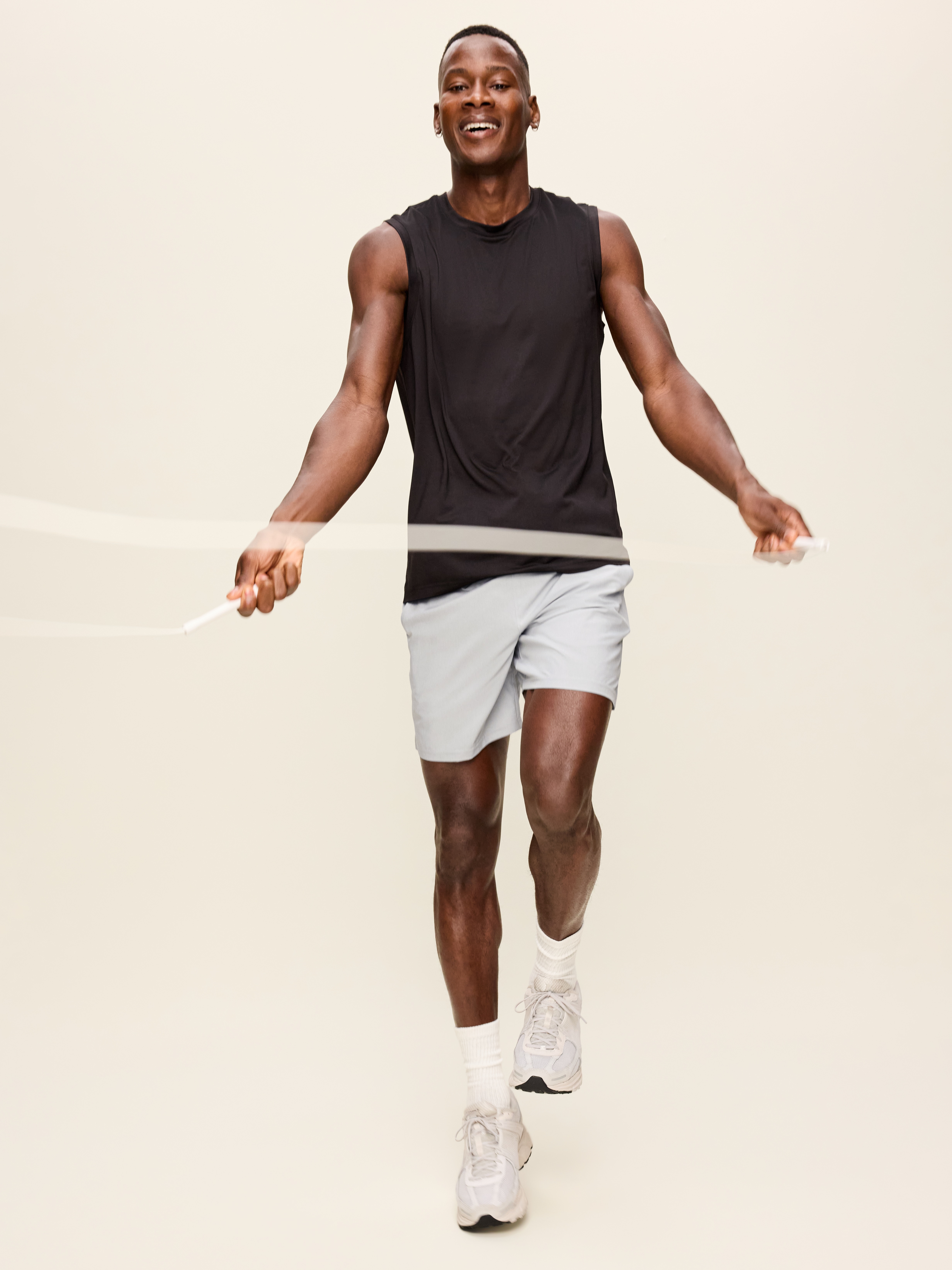 StretchTech Workout Shorts -- 7-inch inseam - Cloud Cover - 2